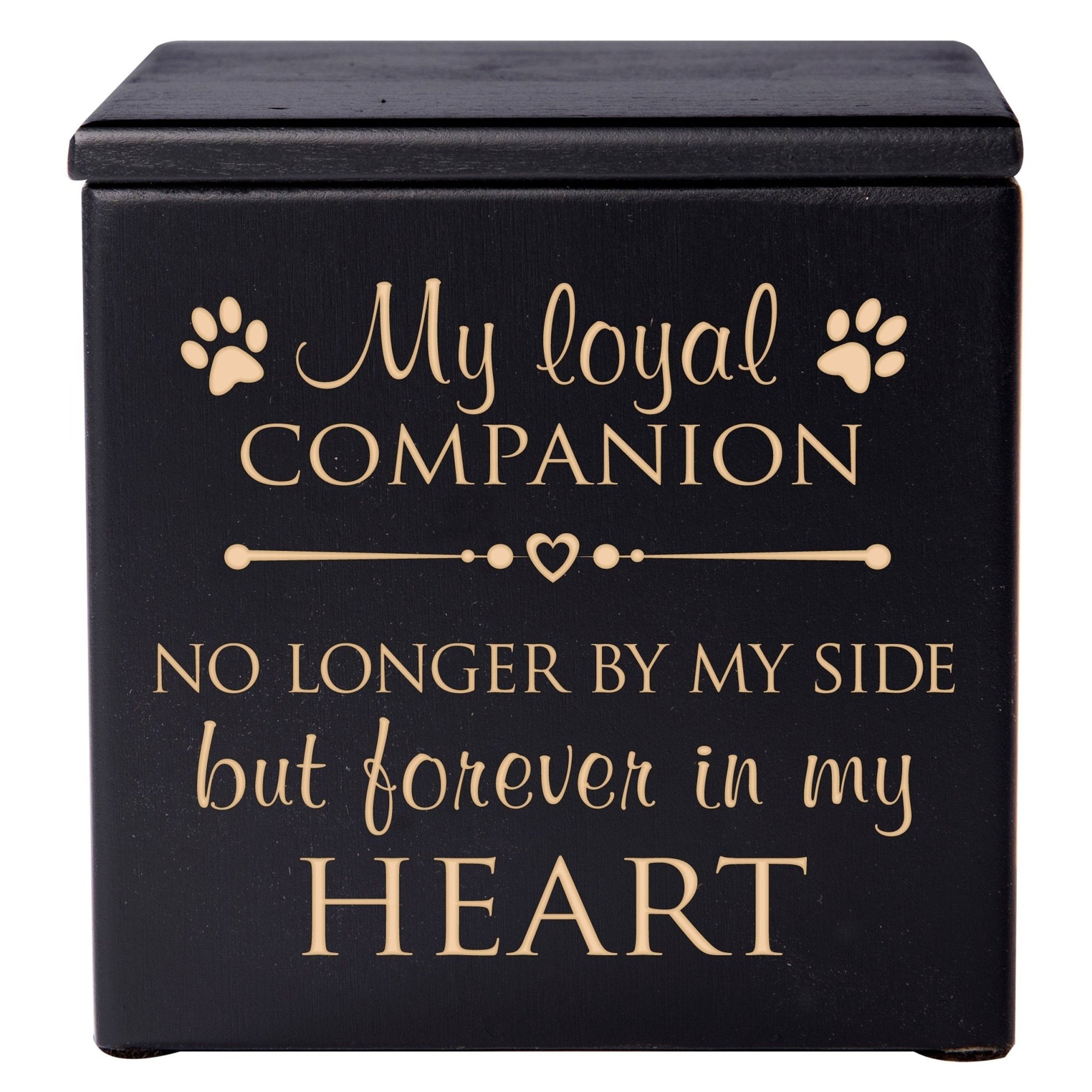 Pet Memorial Keepsake Cremation Urn Box for Dog or Cat - My Loyal Companion - LifeSong Milestones