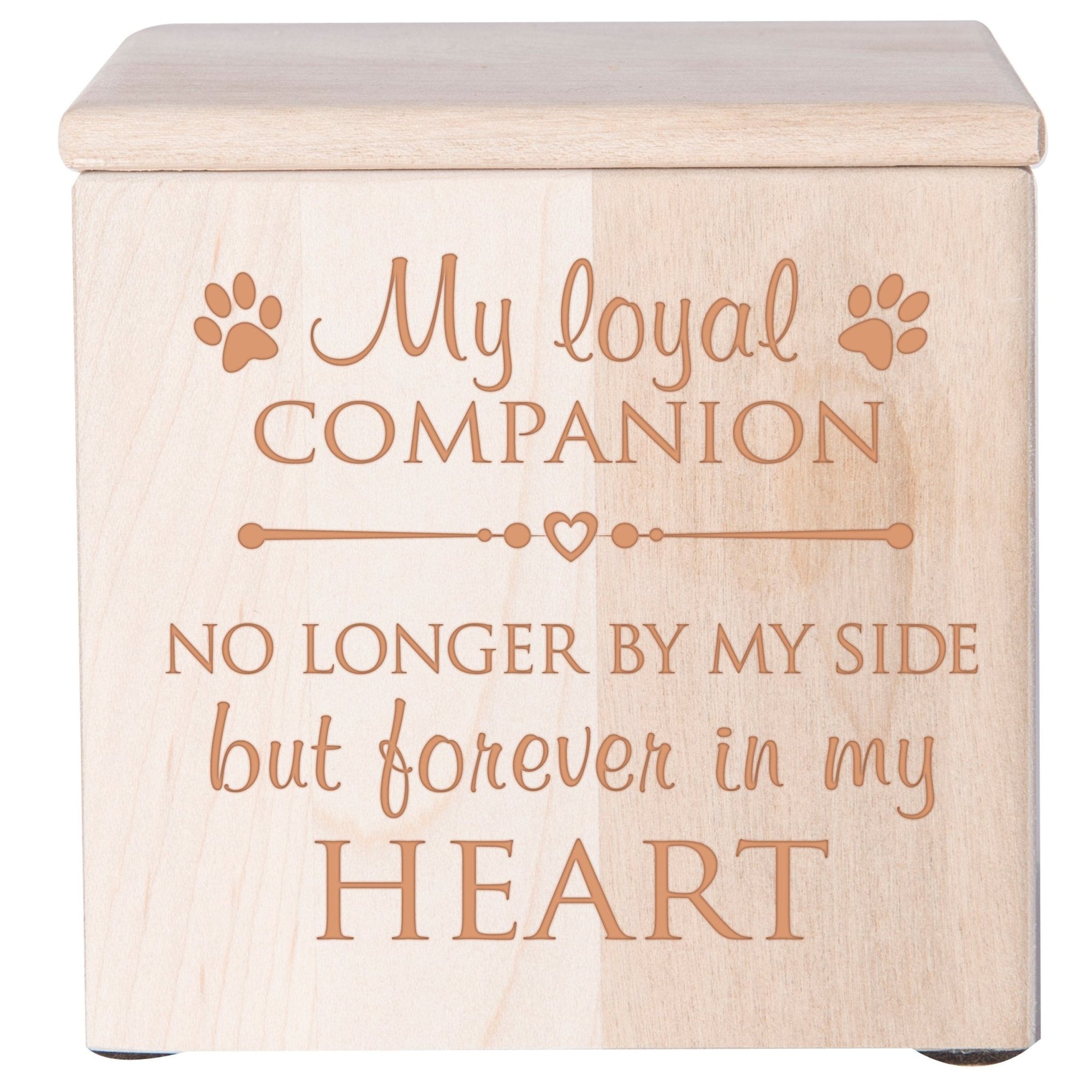 Pet Memorial Keepsake Cremation Urn Box for Dog or Cat - My Loyal Companion - LifeSong Milestones