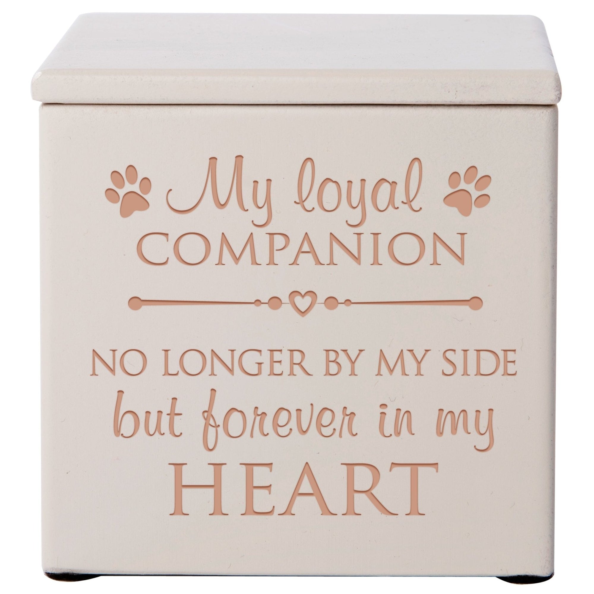 Pet Memorial Keepsake Cremation Urn Box for Dog or Cat - My Loyal Companion - LifeSong Milestones