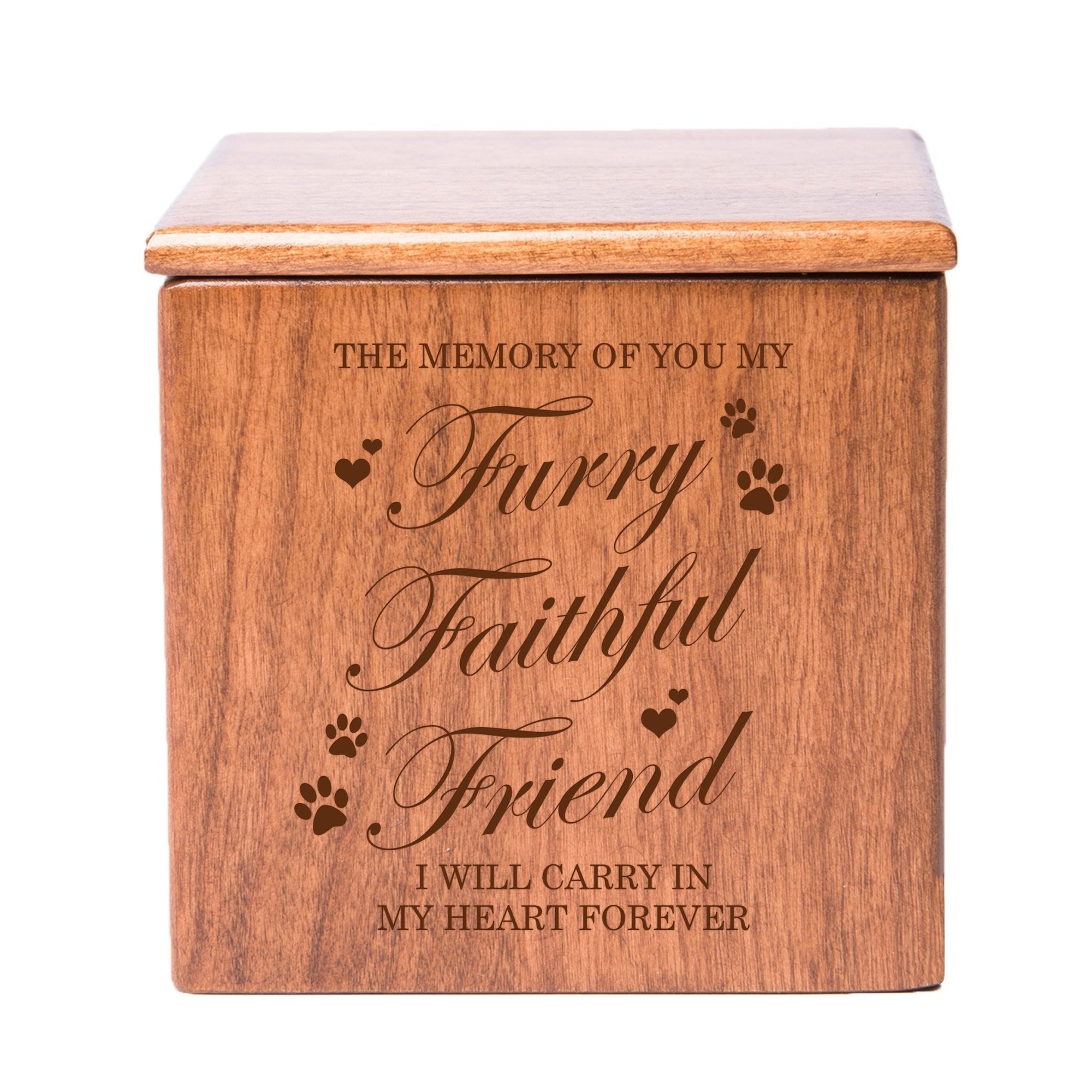 Pet Memorial Keepsake Cremation Urn Box for Dog or Cat - The Memory Of You - LifeSong Milestones