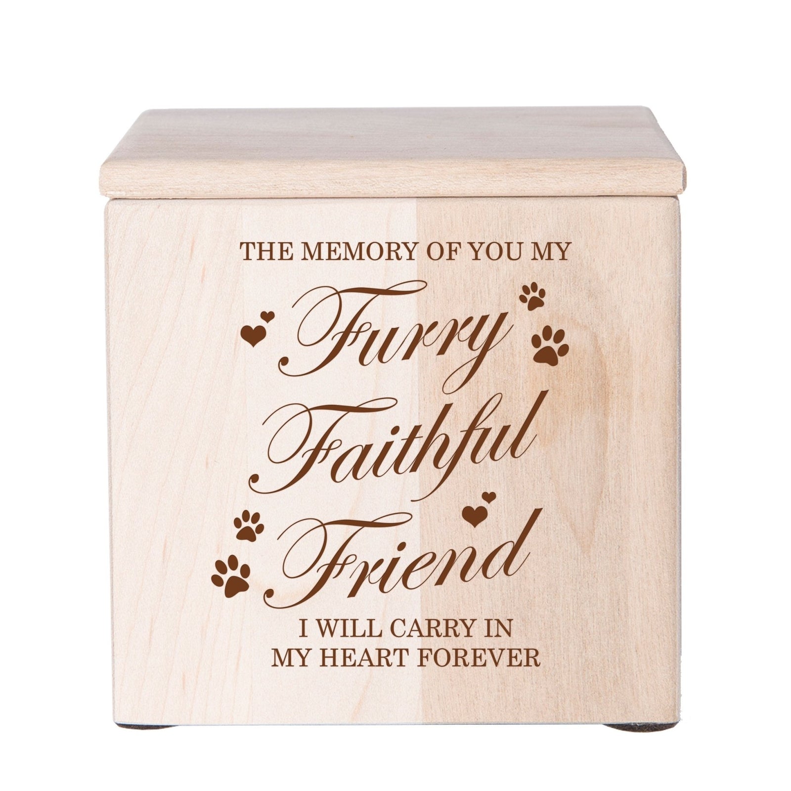 Pet Memorial Keepsake Cremation Urn Box for Dog or Cat - The Memory Of You - LifeSong Milestones