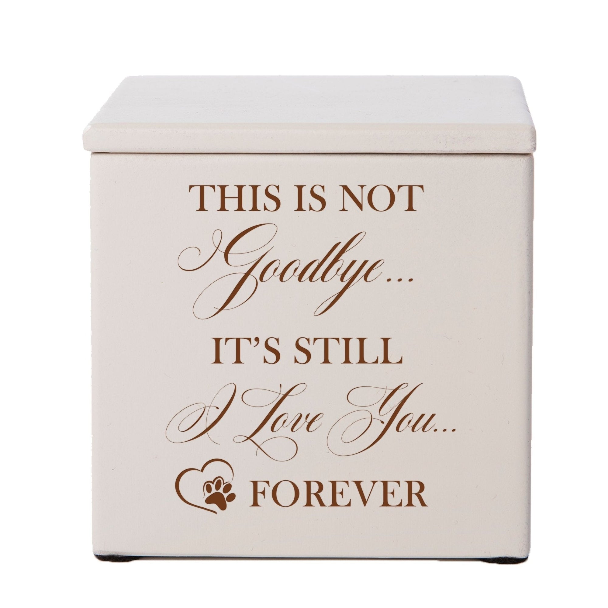 Pet Memorial Keepsake Cremation Urn Box for Dog or Cat - This Is Not Goodbye - LifeSong Milestones