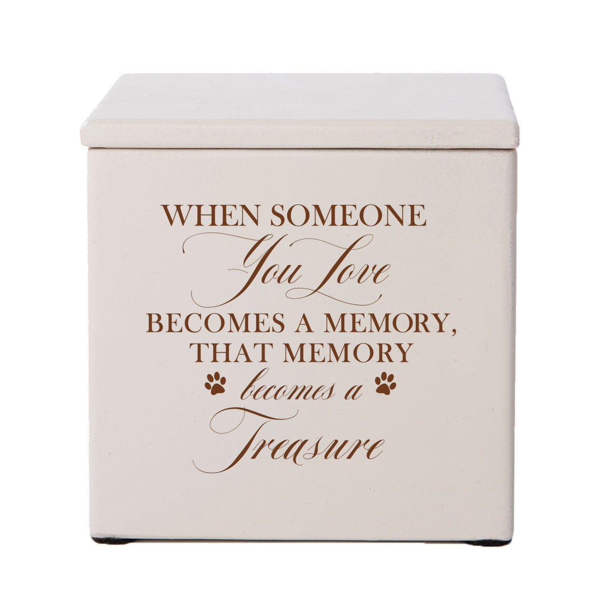 Pet Memorial Keepsake Cremation Urn Box for Dog or Cat - When Someone You Love Becomes A Memory - LifeSong Milestones