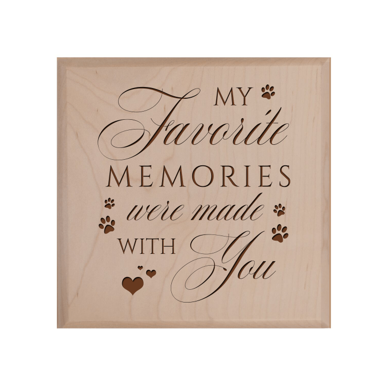 Pet Memorial Keepsake Urn Box for Dog or Cat - My Favorite Memories - LifeSong Milestones