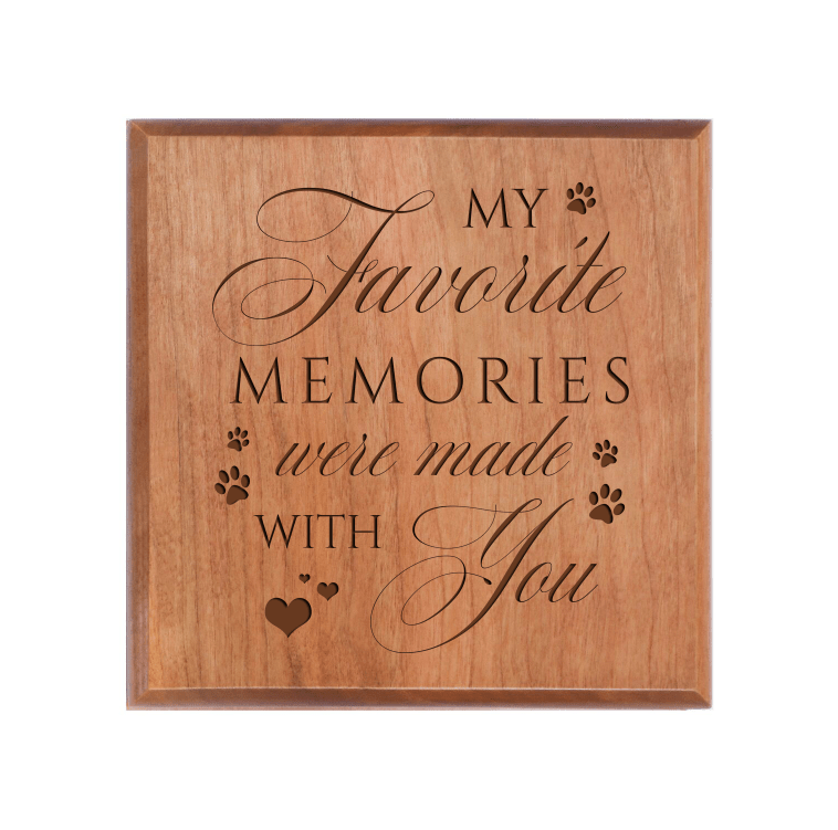 Pet Memorial Keepsake Urn Box for Dog or Cat - My Favorite Memories - LifeSong Milestones