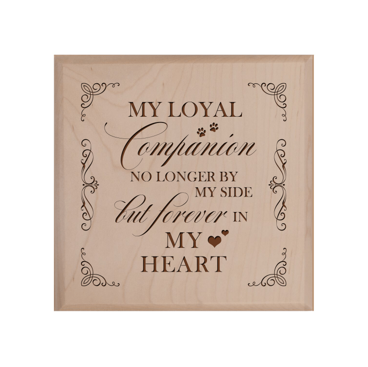 Pet Memorial Keepsake Urn Box for Dog or Cat - My Loyal Companion - LifeSong Milestones