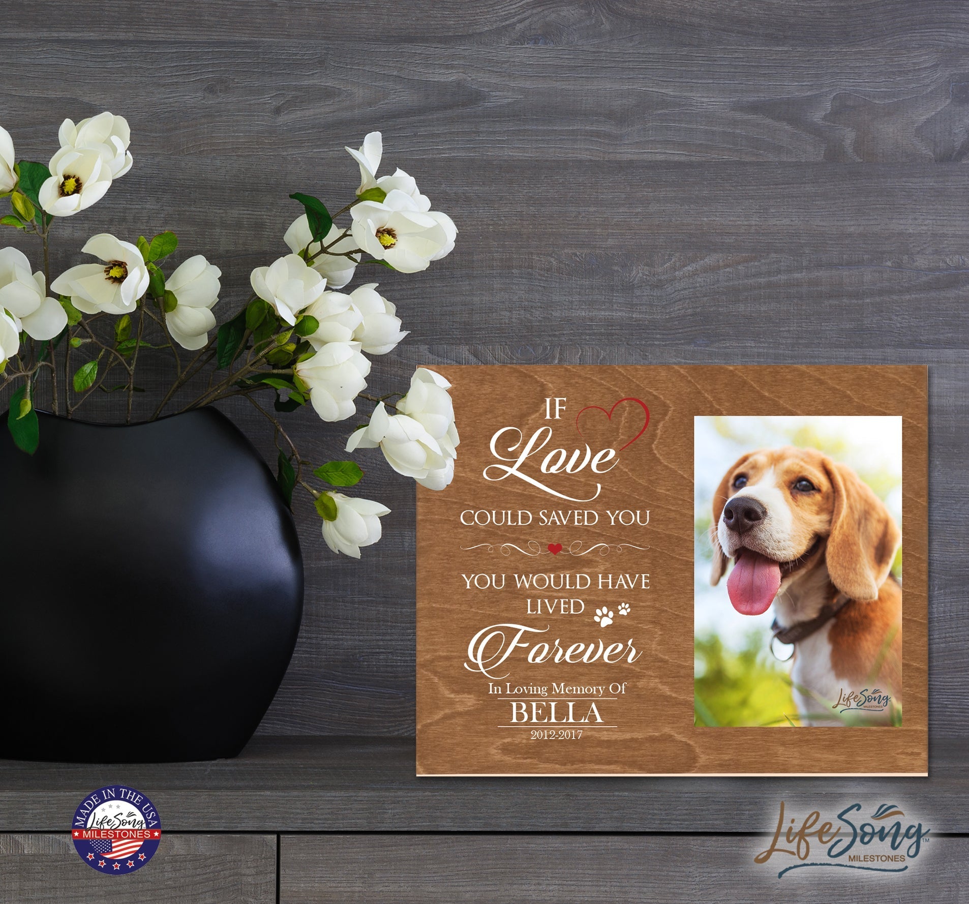 Pet Memorial Photo Wall Plaque Décor - If Love Could Have Saved You - LifeSong Milestones