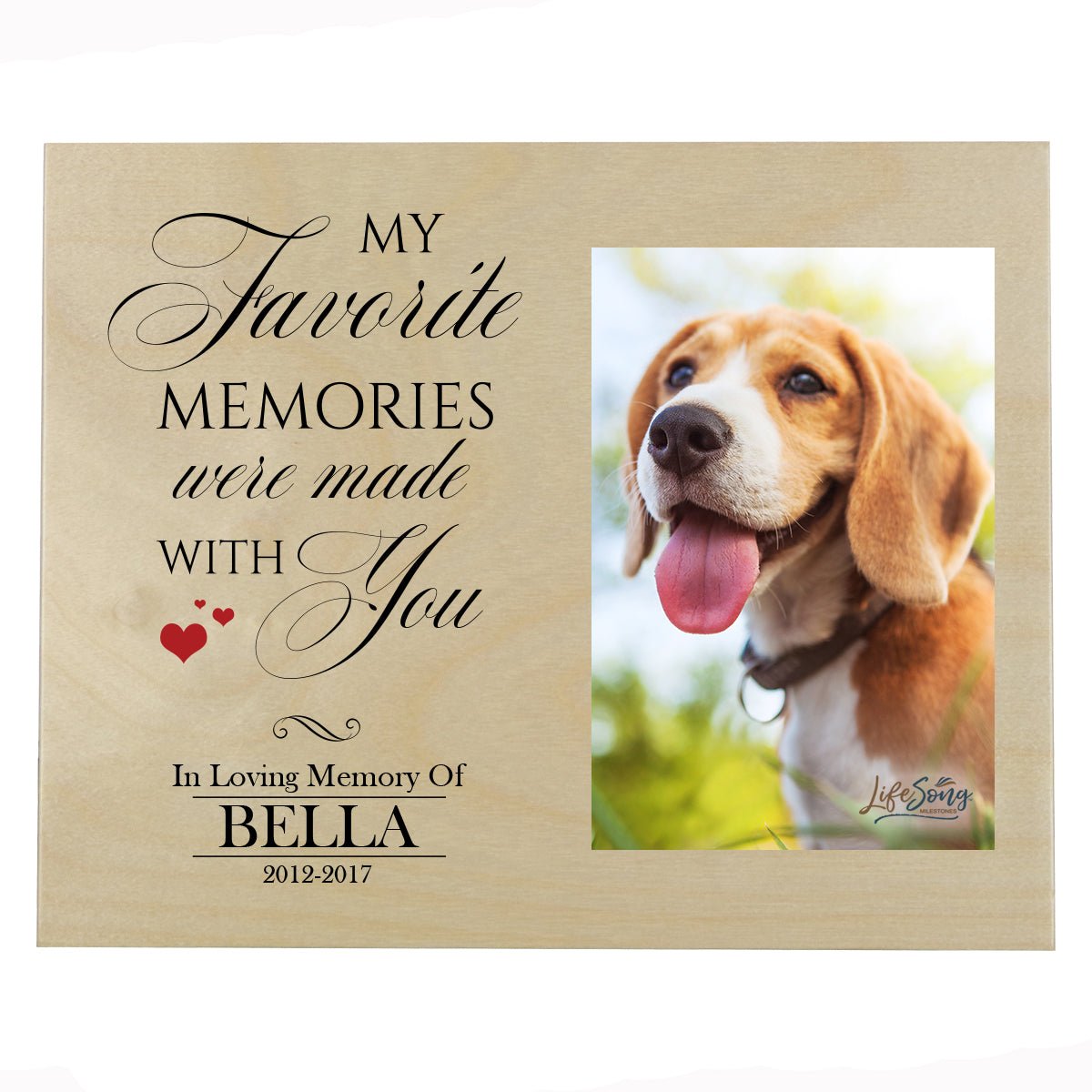 Pet Memorial Photo Wall Plaque Décor - My Favorite Memories - LifeSong Milestones