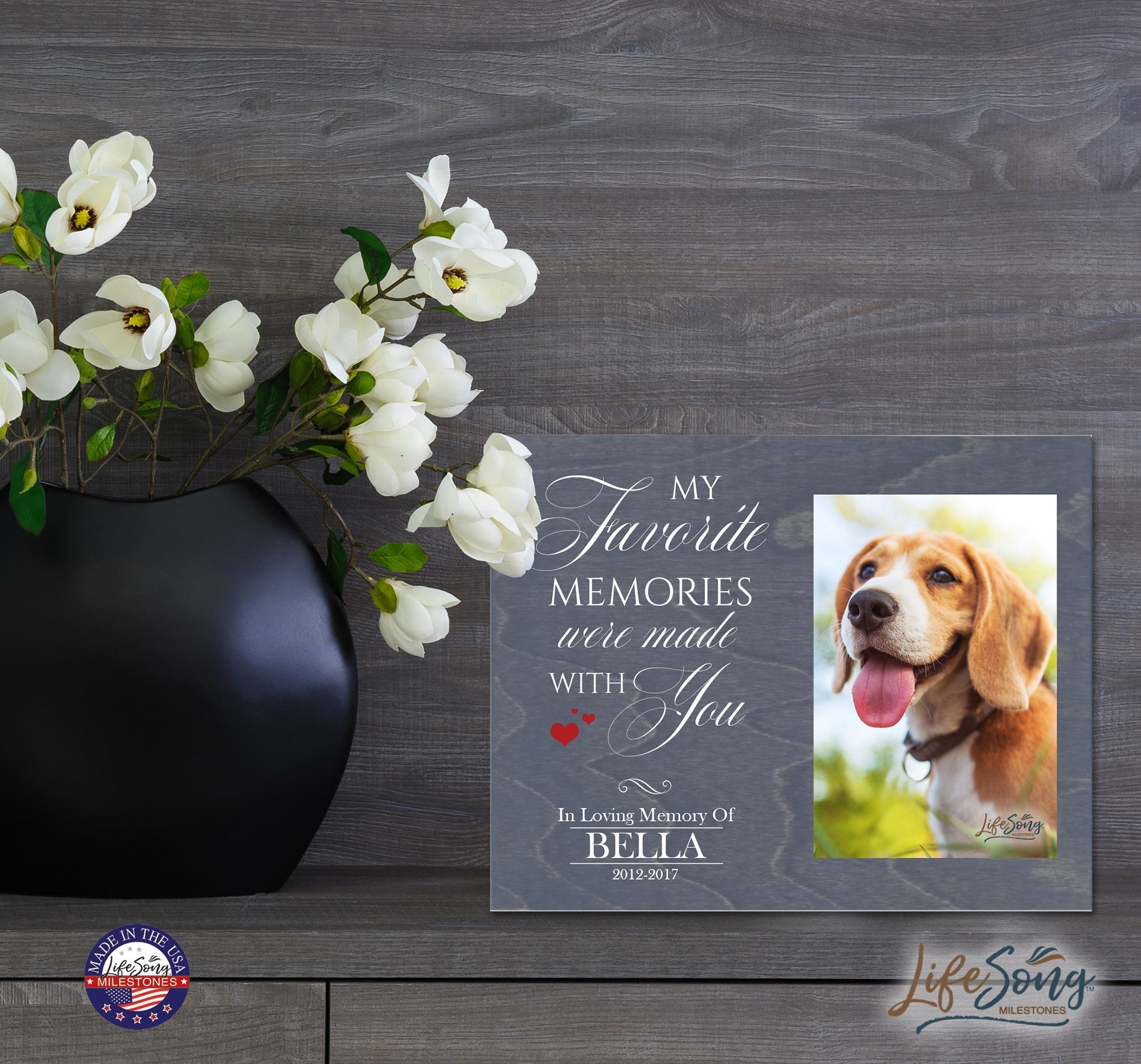 Pet Memorial Photo Wall Plaque Décor - My Favorite Memories - LifeSong Milestones