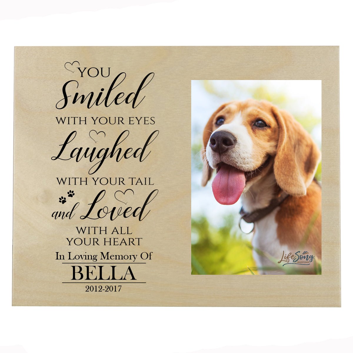 Pet Memorial Photo Wall Plaque Décor - You Smiled With Your Eyes - LifeSong Milestones