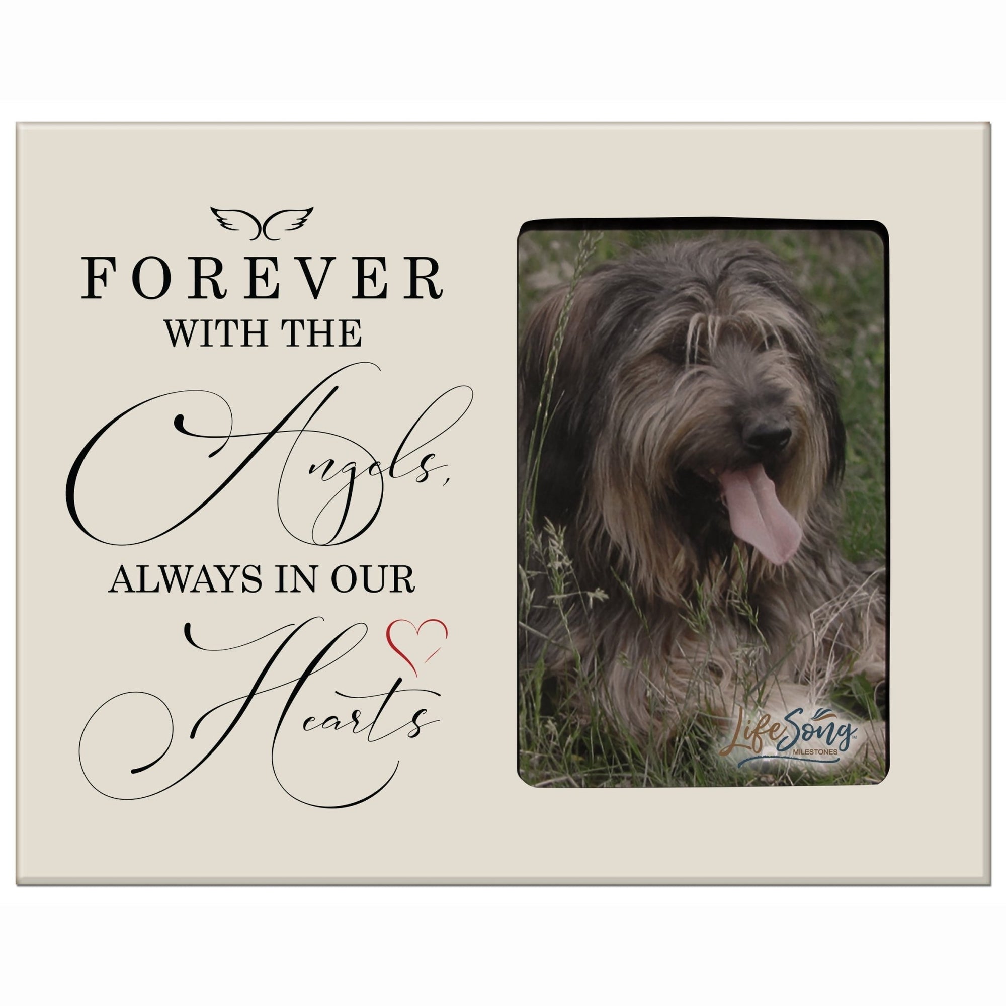 Pet Memorial Picture Frame - Forever With The Angels - LifeSong Milestones