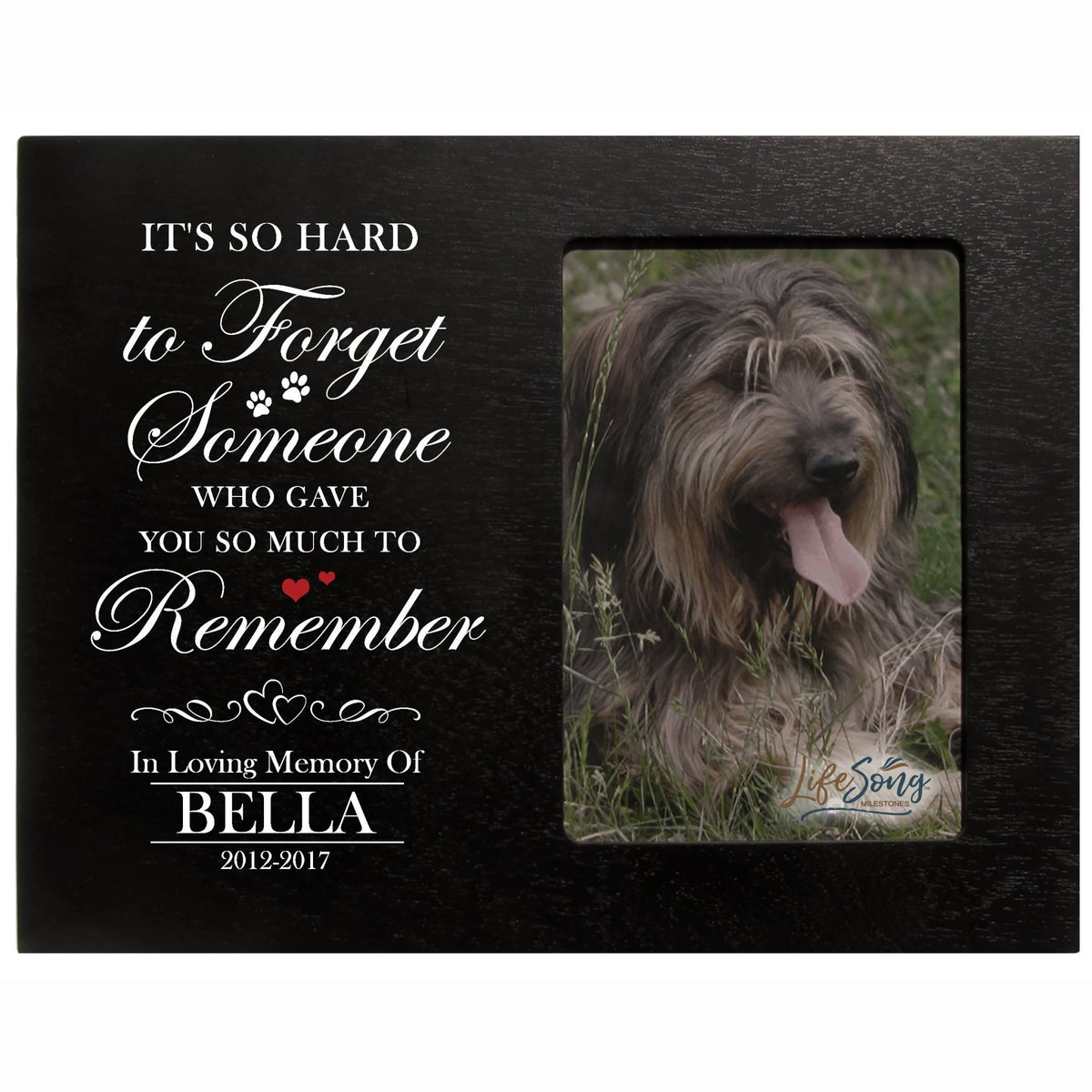 Pet Memorial Picture Frame - It&#39;s So Hard To Forget Someone - LifeSong Milestones