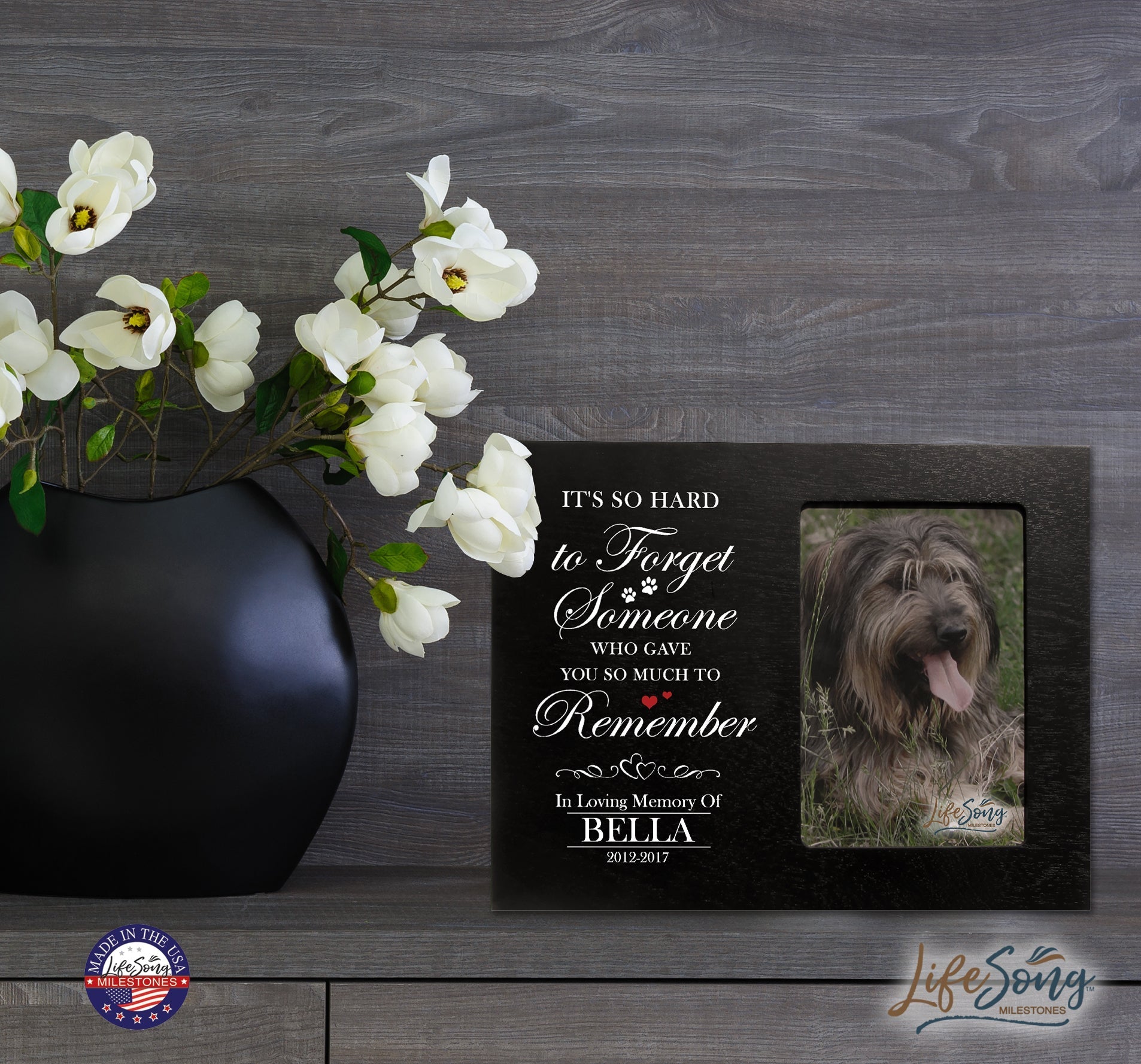 Pet Memorial Picture Frame - It's So Hard To Forget Someone - LifeSong Milestones