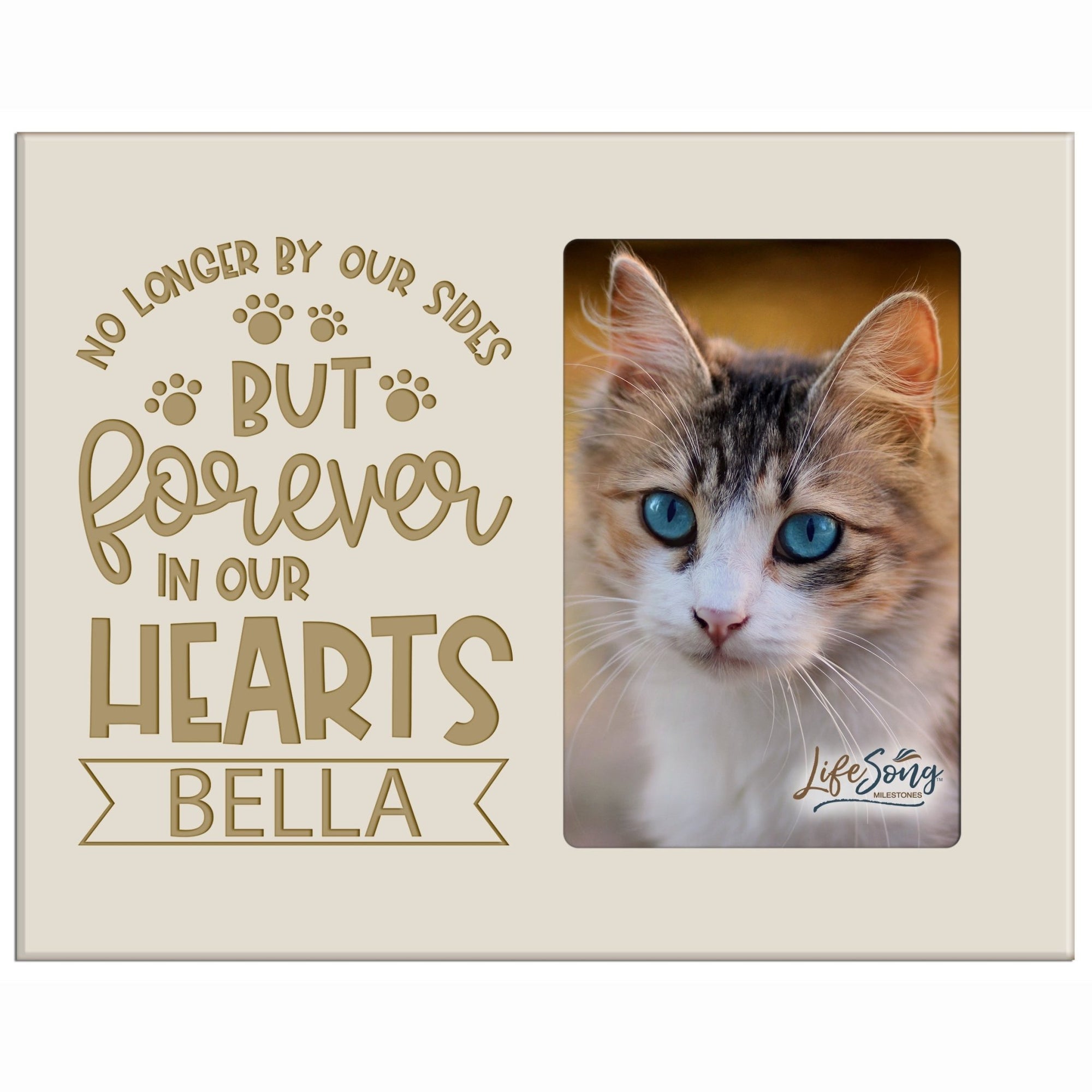 Pet Memorial Picture Frame - No Longer By Our Sides - LifeSong Milestones