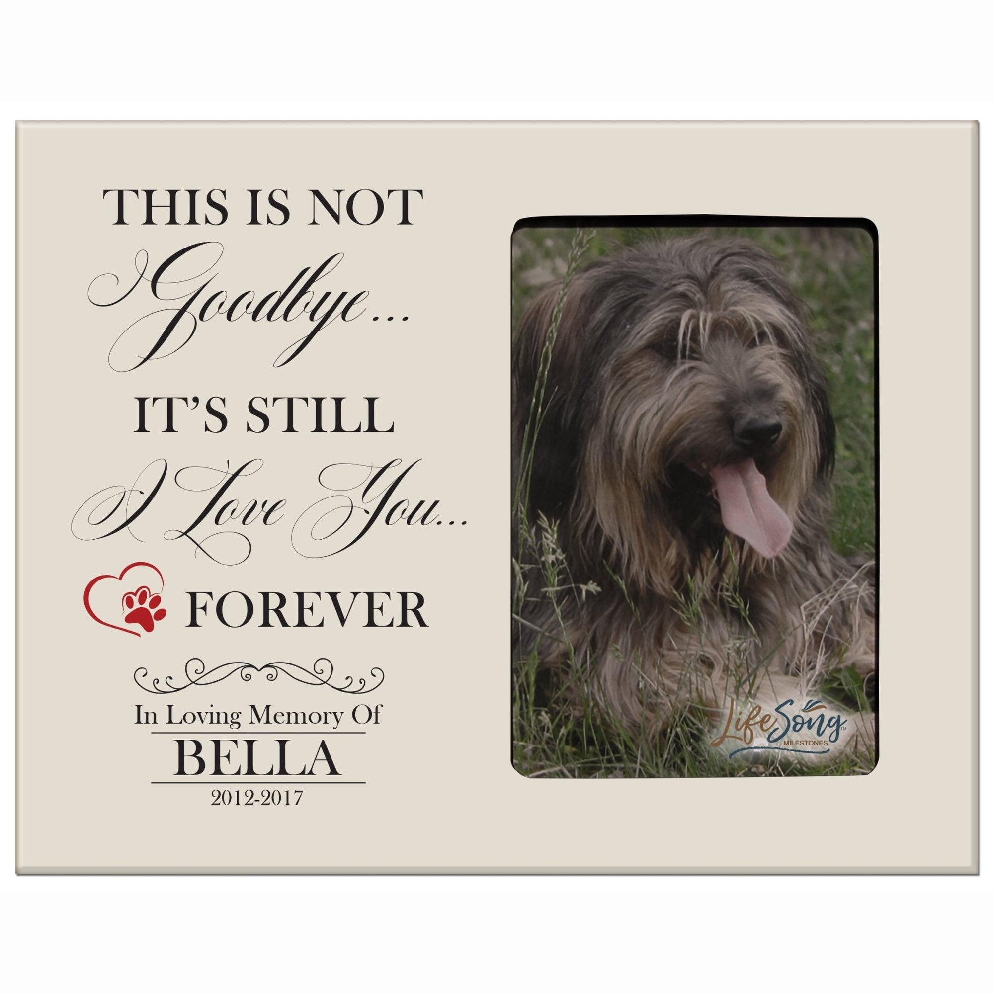 Pet Memorial Picture Frame - This Is Not Goodbye - LifeSong Milestones