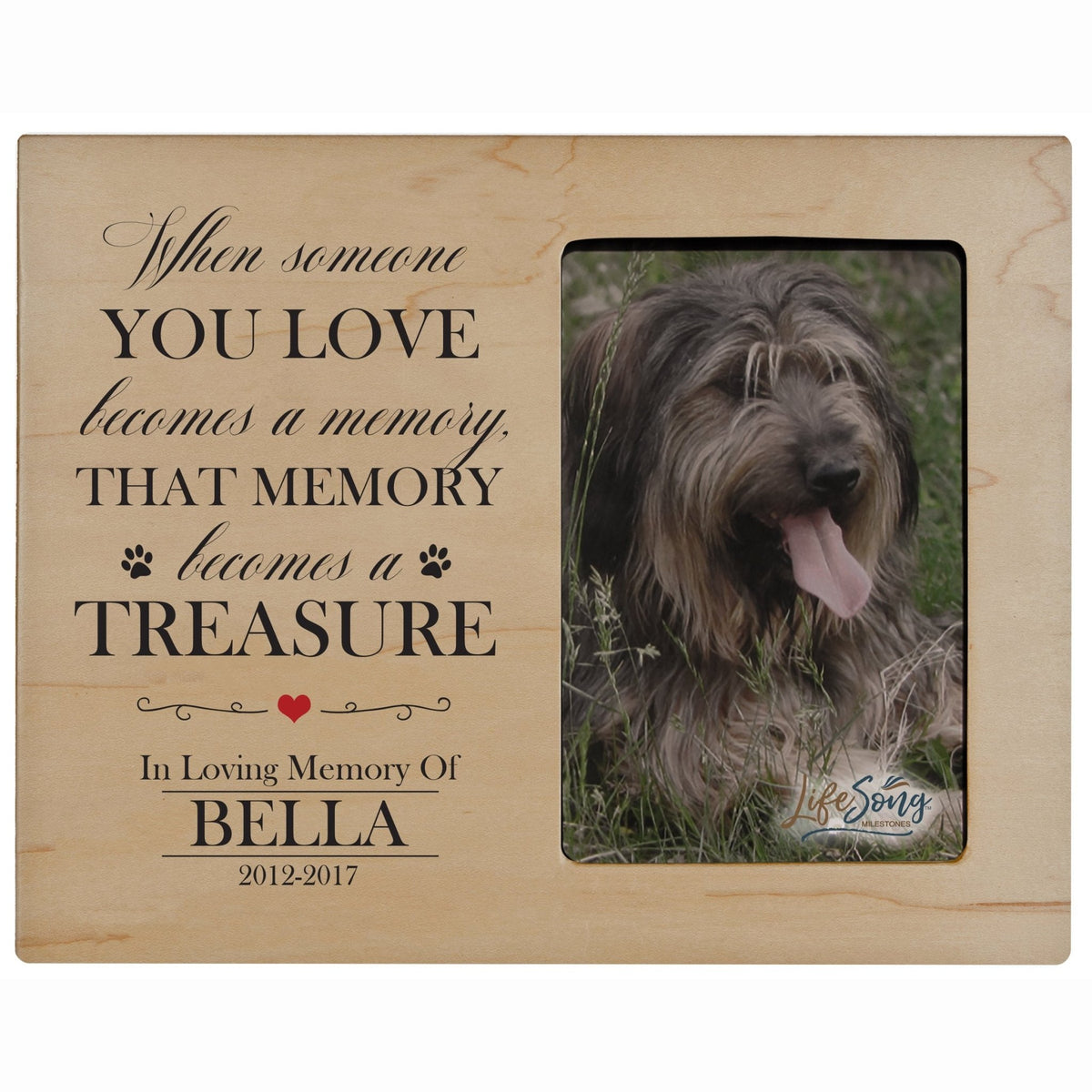 Pet Memorial Picture Frame - When Someone You Love Becomes A Memory - LifeSong Milestones