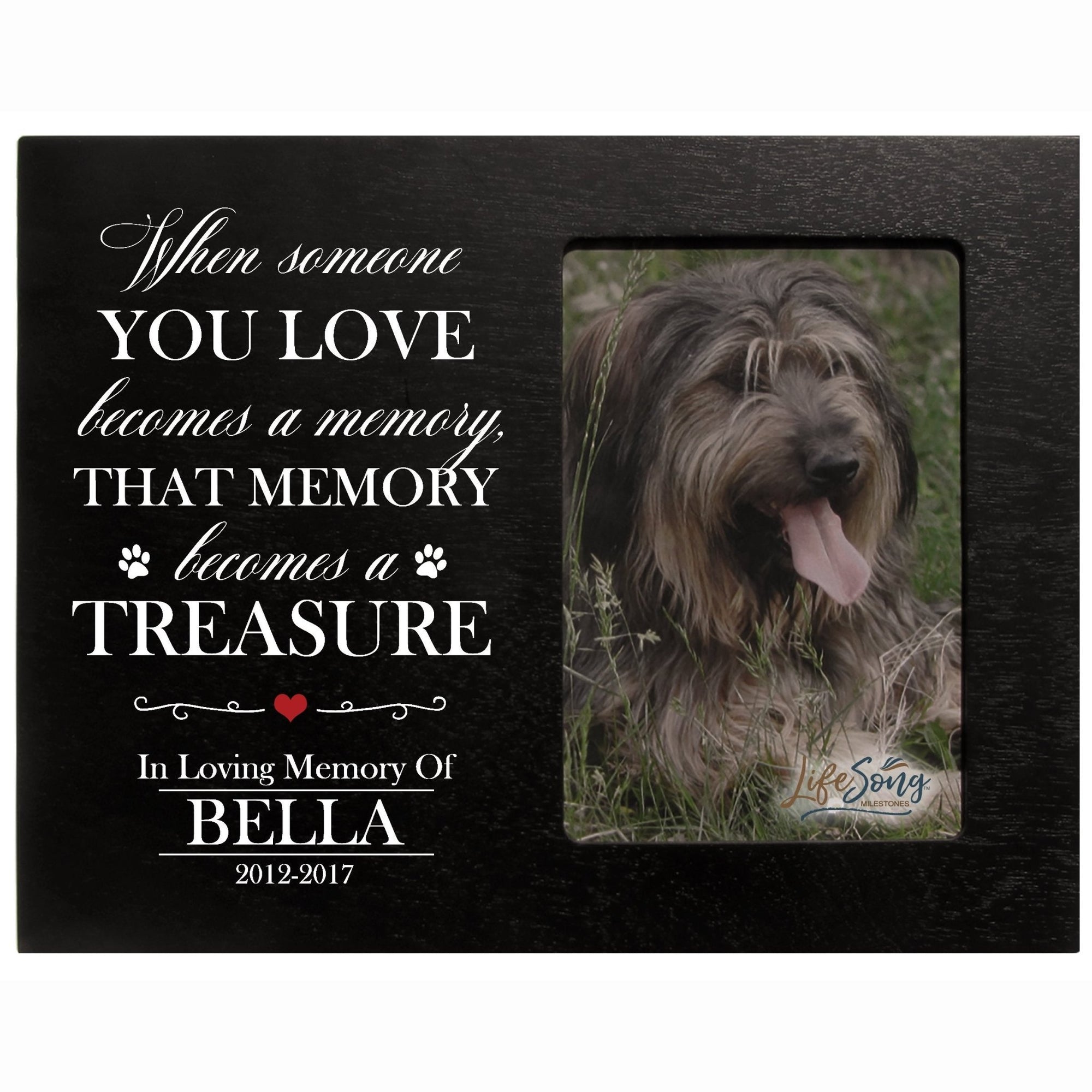 Pet Memorial Picture Frame - When Someone You Love Becomes A Memory - LifeSong Milestones