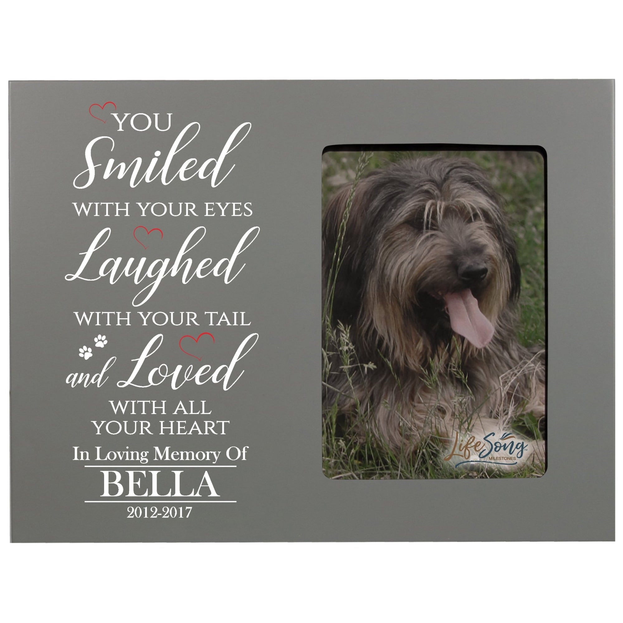 Pet Memorial Picture Frame - You Smiled With Your Eyes - LifeSong Milestones