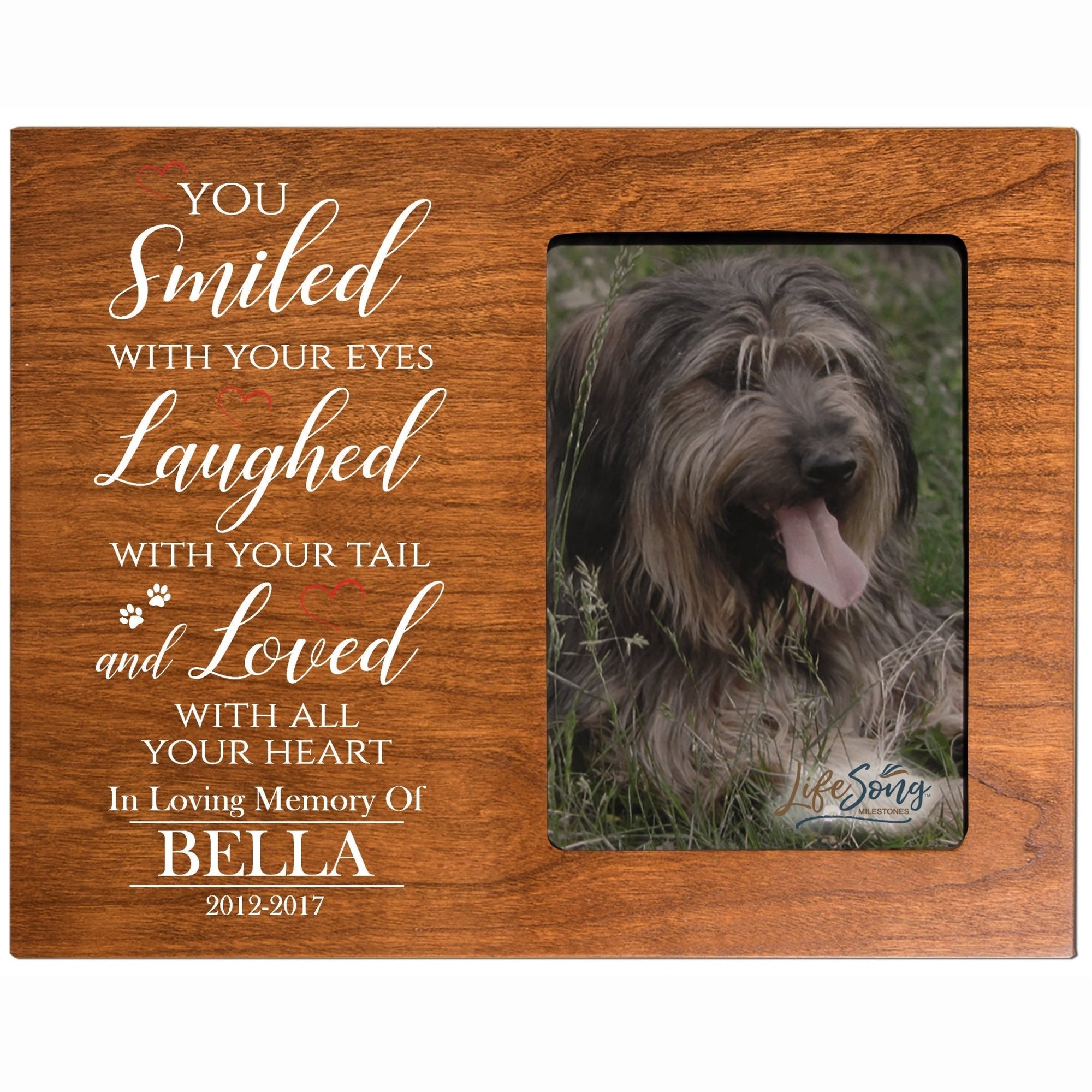 Pet Memorial Picture Frame - You Smiled With Your Eyes - LifeSong Milestones