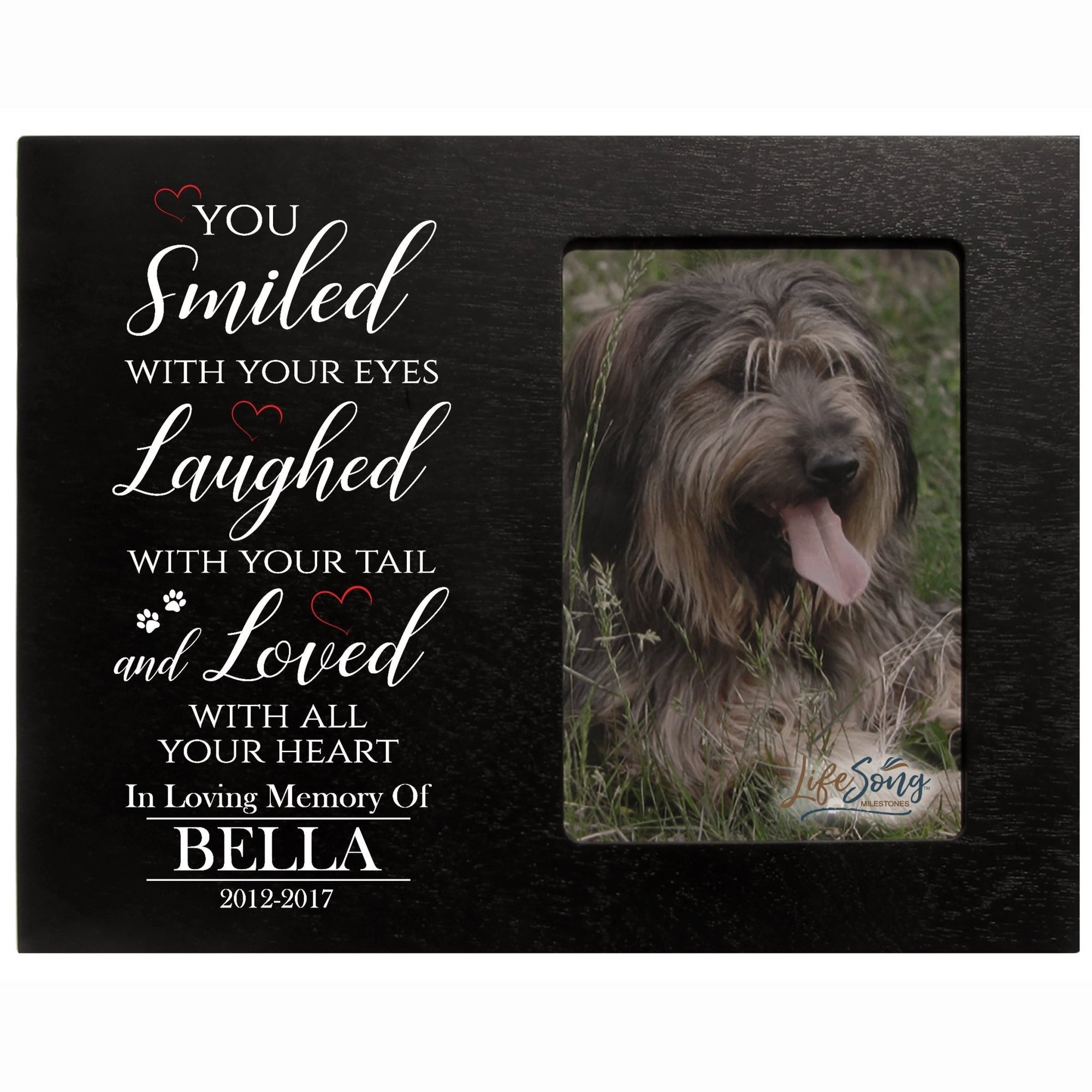 Pet Memorial Picture Frame - You Smiled With Your Eyes - LifeSong Milestones