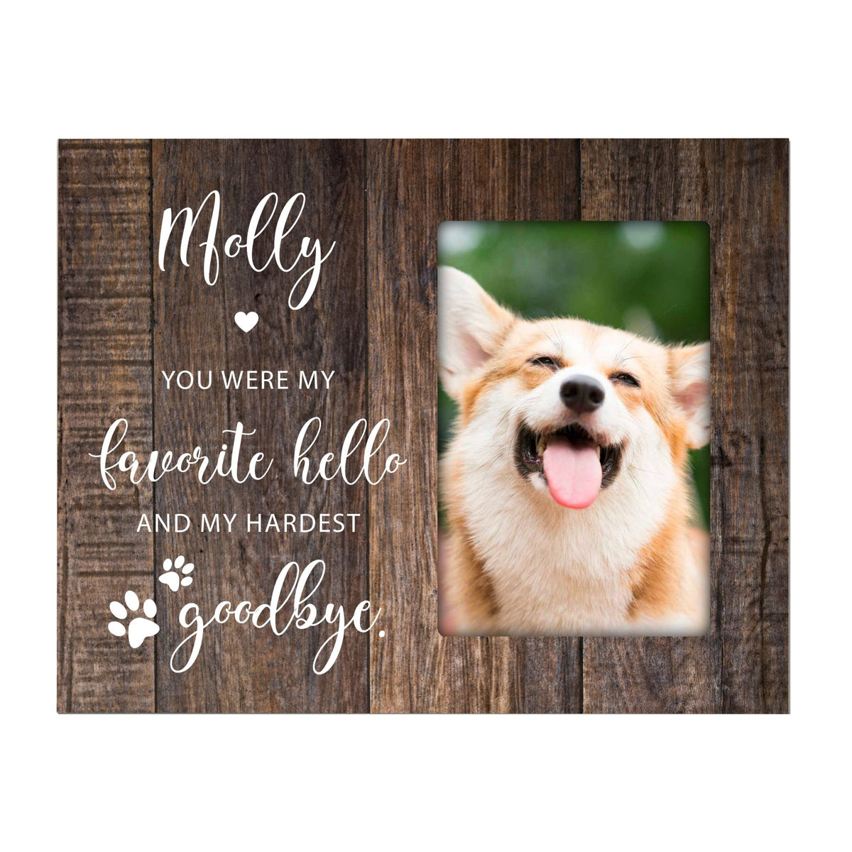 Pet Memorial Picture Frame - You Were My Favorite Hello - LifeSong Milestones