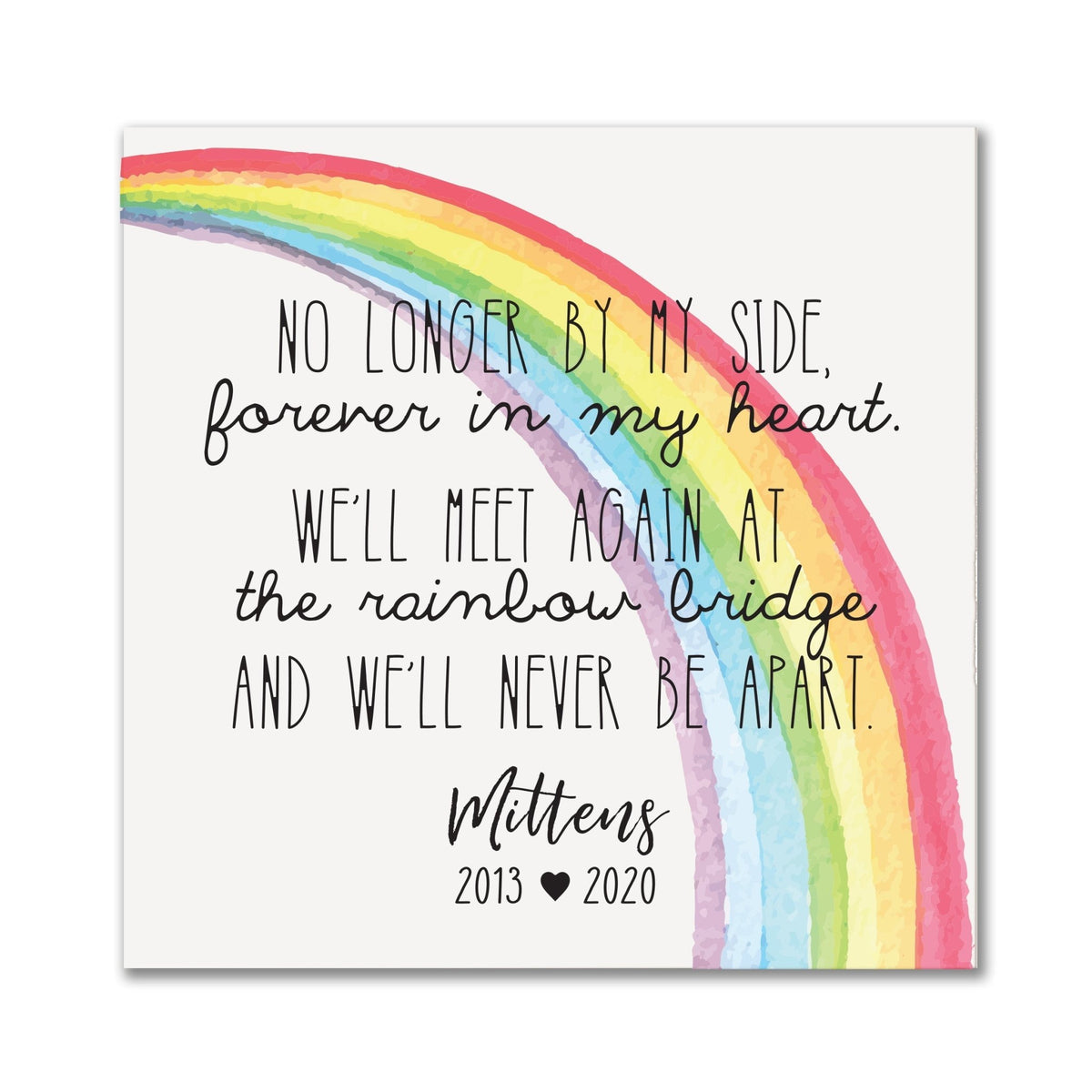 Pet Memorial Printed Shadow Box Décor - The Rainbow Bridge - LifeSong Milestones