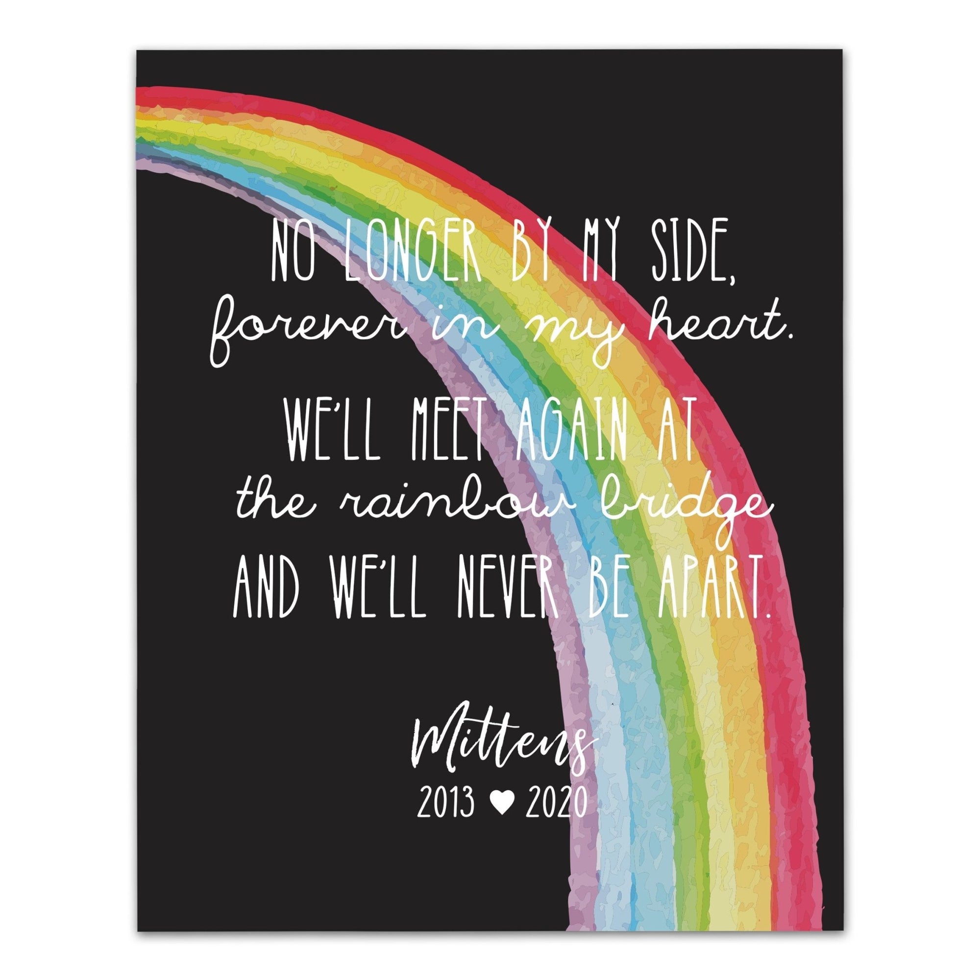 Pet Memorial Printed Wall Plaque Décor - The Rainbow Bridge - LifeSong Milestones