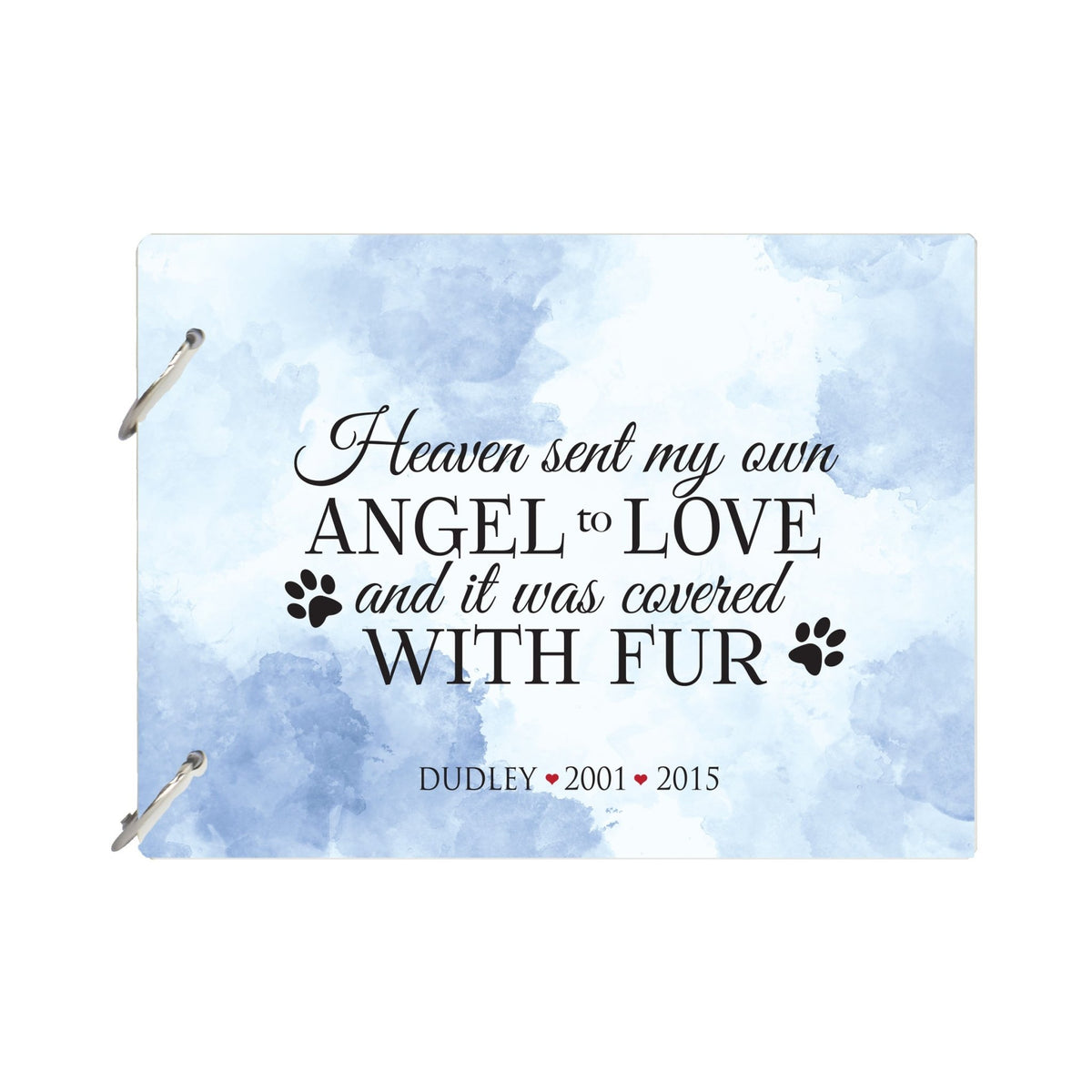 Pet Memorial Scrapbook - Heaven Sent My Own Angel - LifeSong Milestones