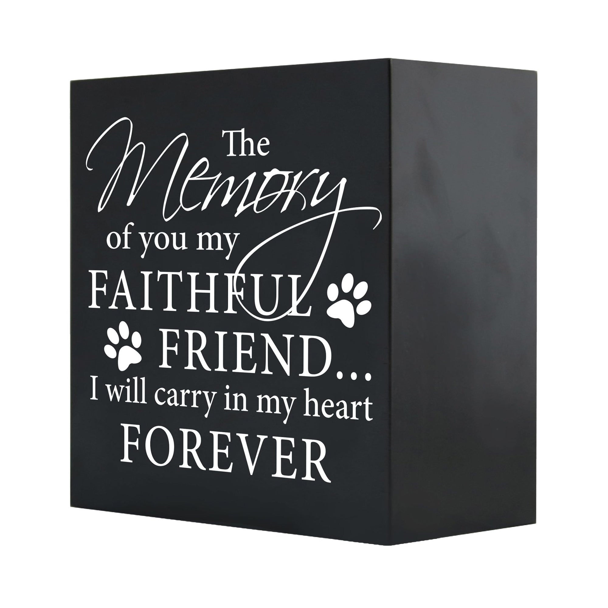 Pet Memorial Shadow Box Cremation Urn for Dog or Cat - The Memory of You - LifeSong Milestones