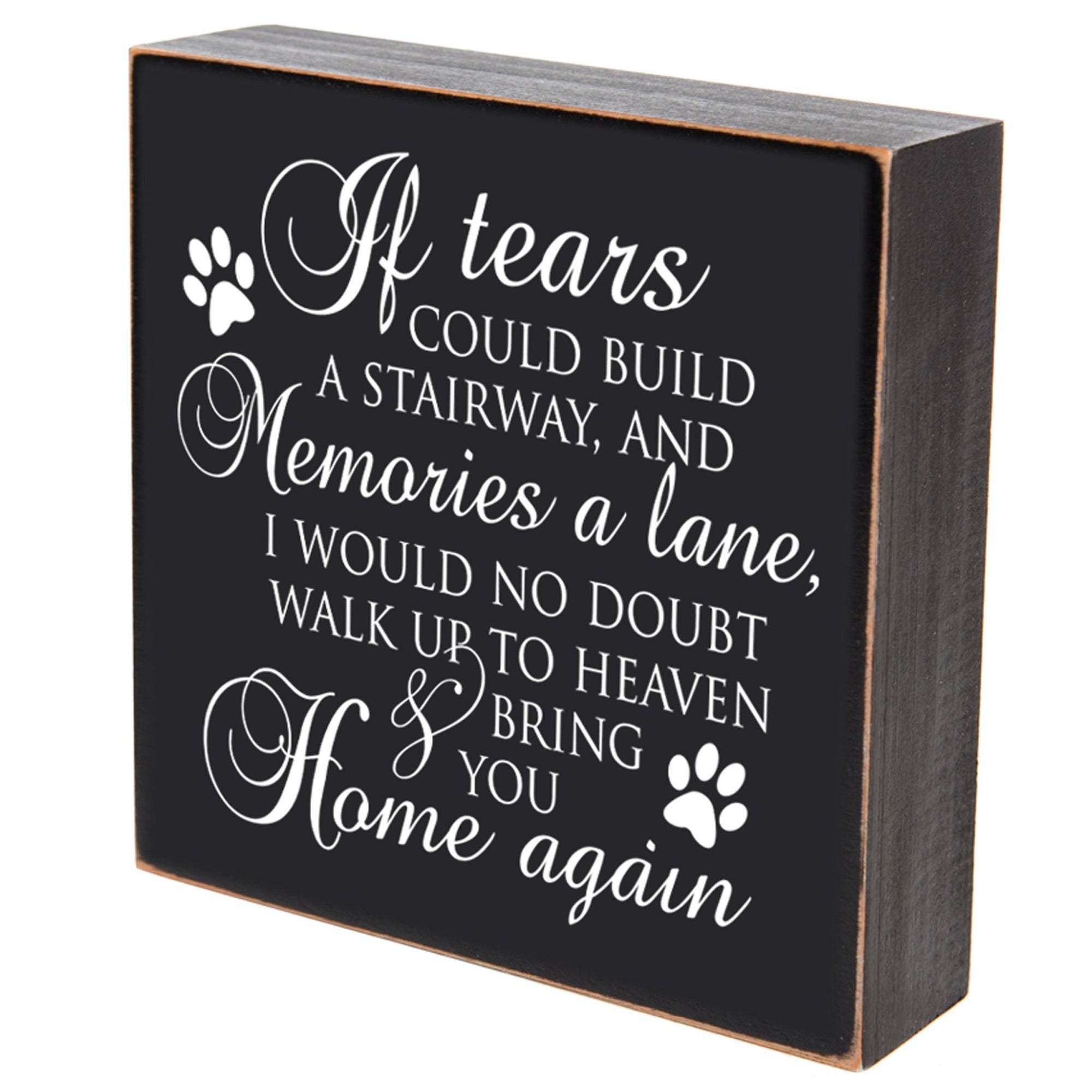 Pet Memorial Shadow Box Décor - If Tears Could Build A Stairway - LifeSong Milestones