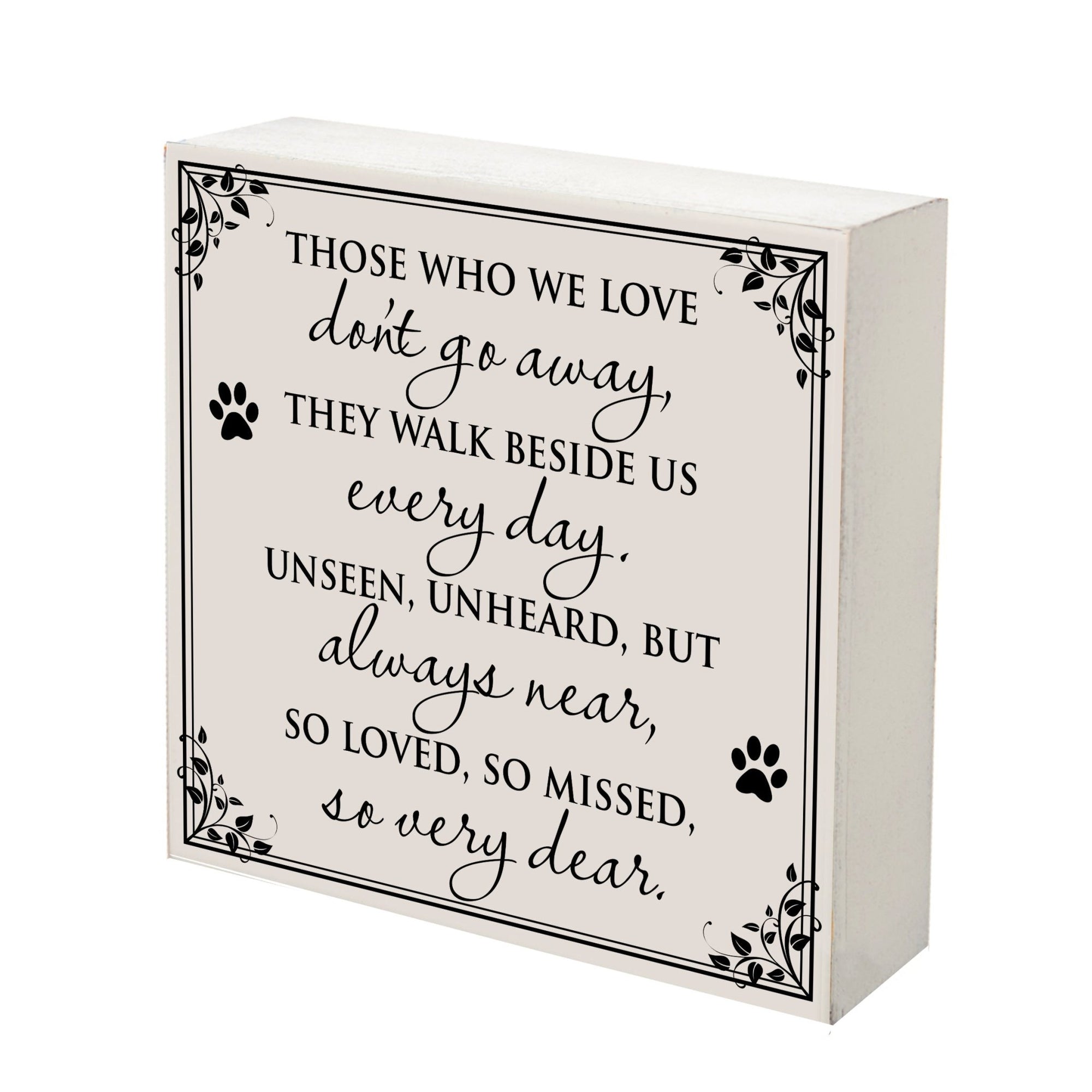 Pet Memorial Shadow Box Décor - Those Who We Love Don't Go Away - LifeSong Milestones