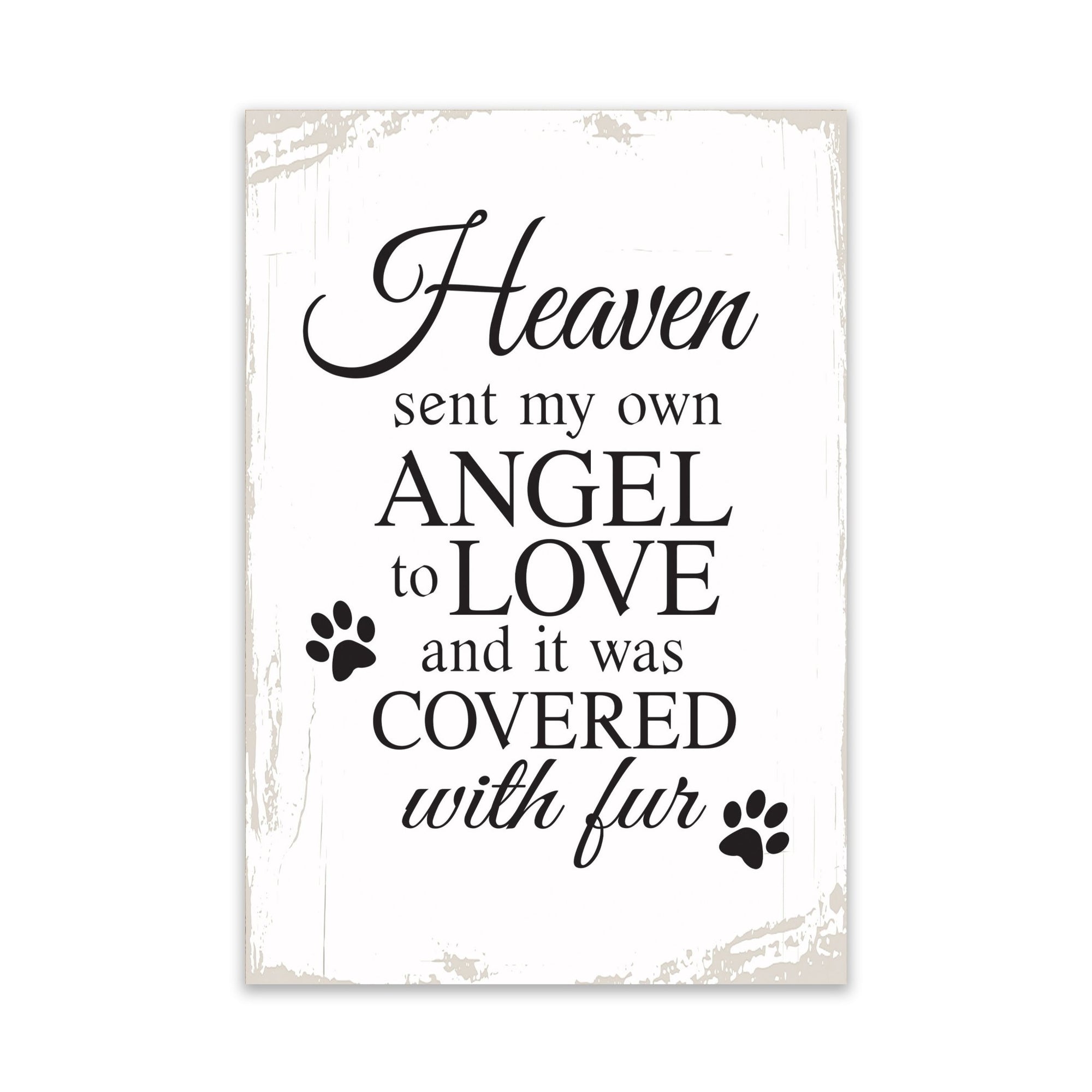 Pet Memorial shelf decor Plaque Décor - Heaven Sent My Own Angel - LifeSong Milestones