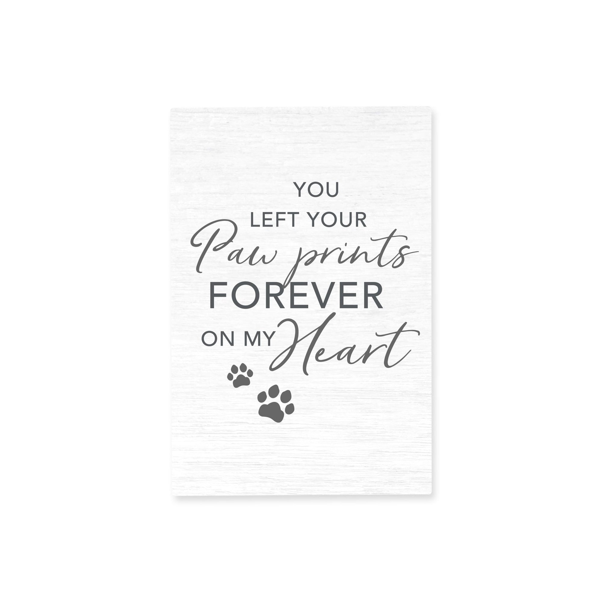 Pet Memorial shelf decor Plaque Décor - You Left Your Paw Prints - LifeSong Milestones