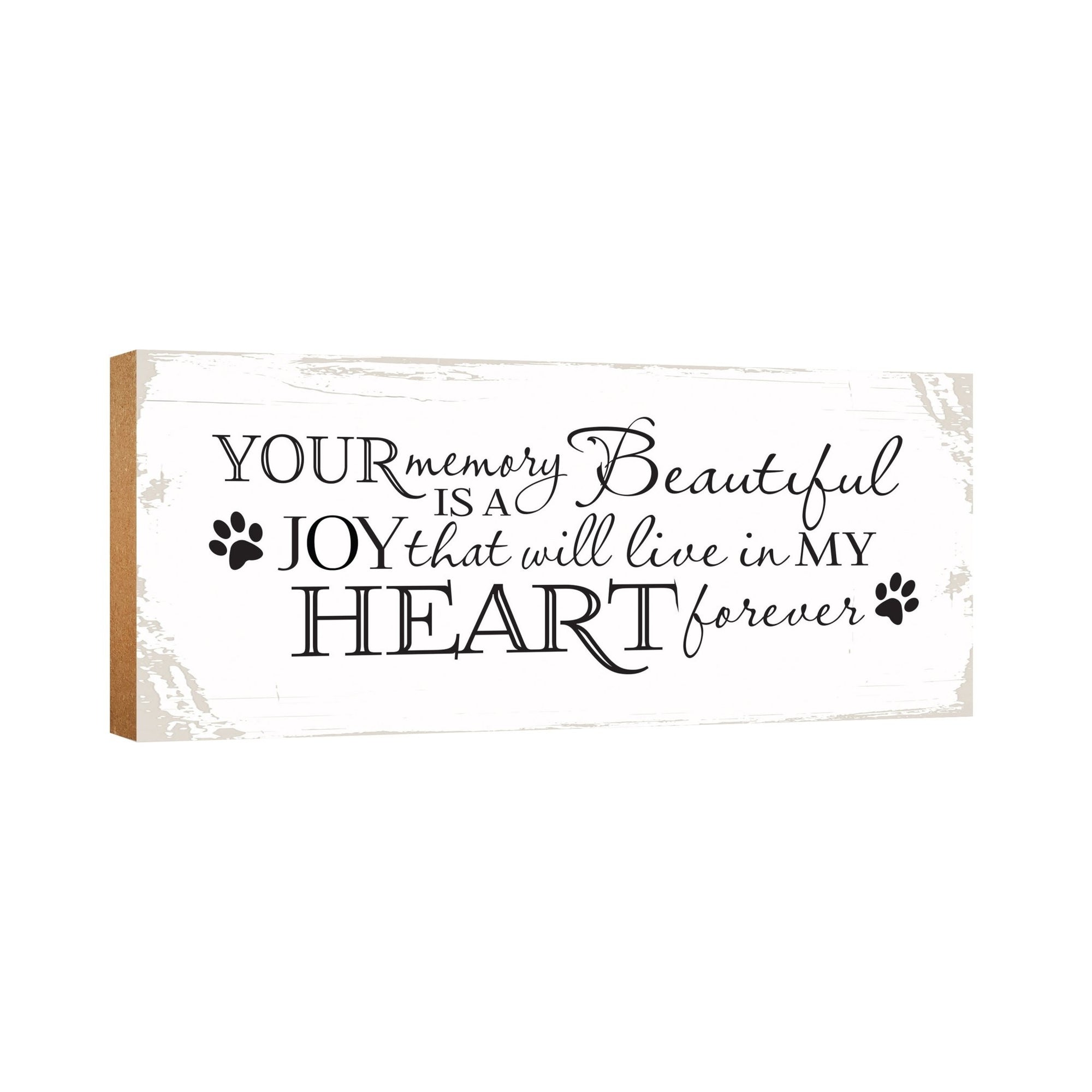 Pet Memorial shelf decor Plaque Décor - Your Memory Is A Beautiful Joy - LifeSong Milestones