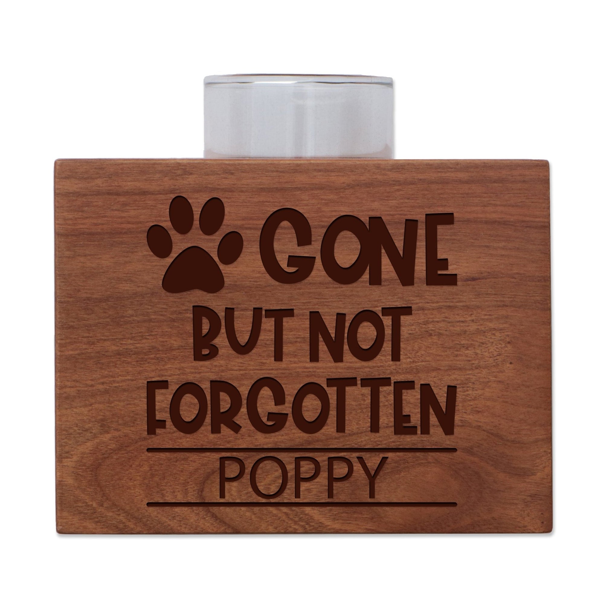 Pet Memorial Single Candle Holder - Gone But Not Forgotten - LifeSong Milestones
