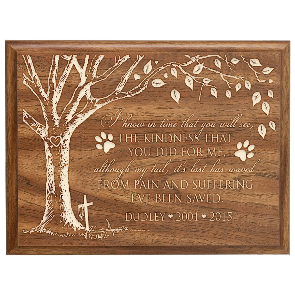 Pet Memorial Wall Plaque Décor - I Know In Time - LifeSong Milestones