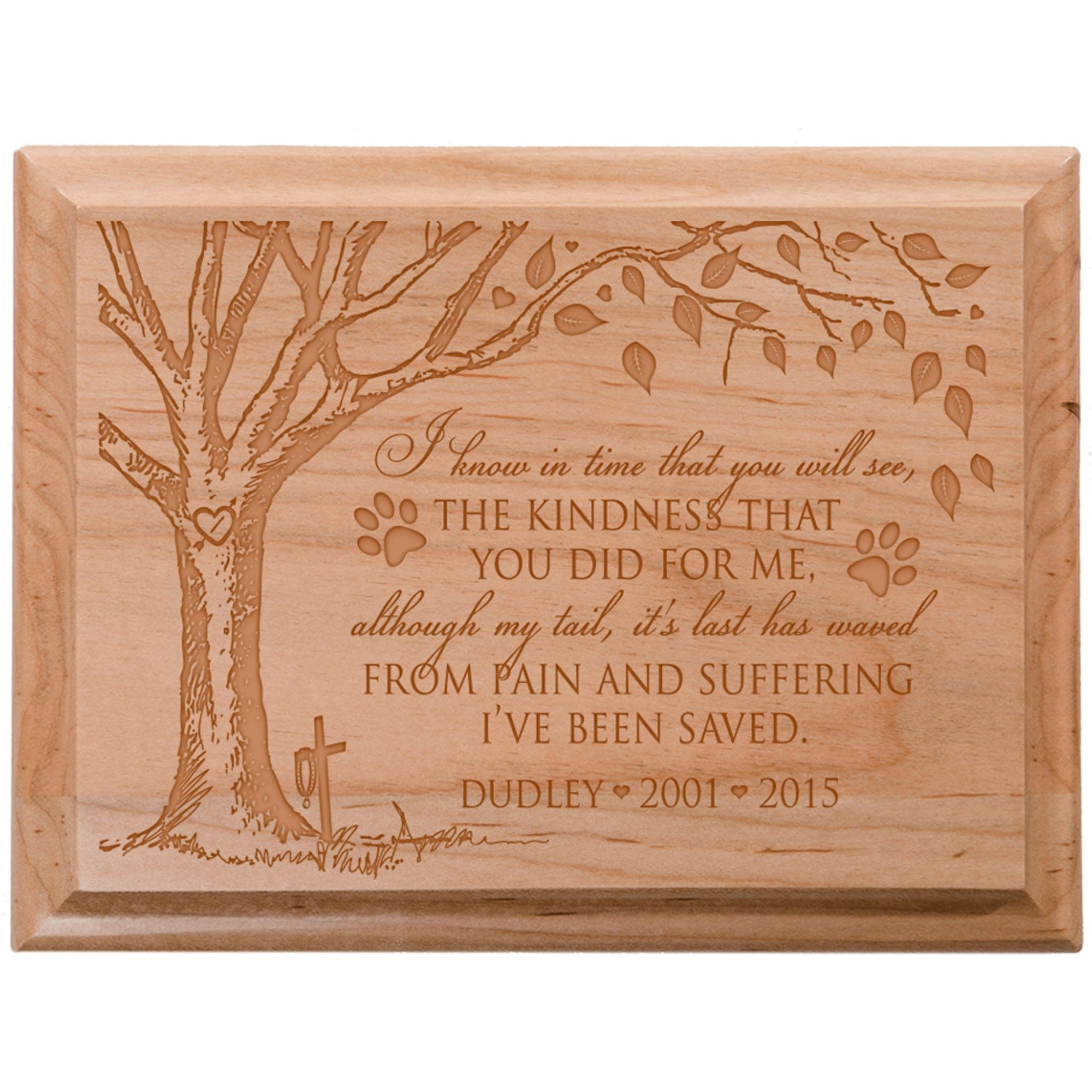 Pet Memorial Wall Plaque Décor - I Know In Time - LifeSong Milestones