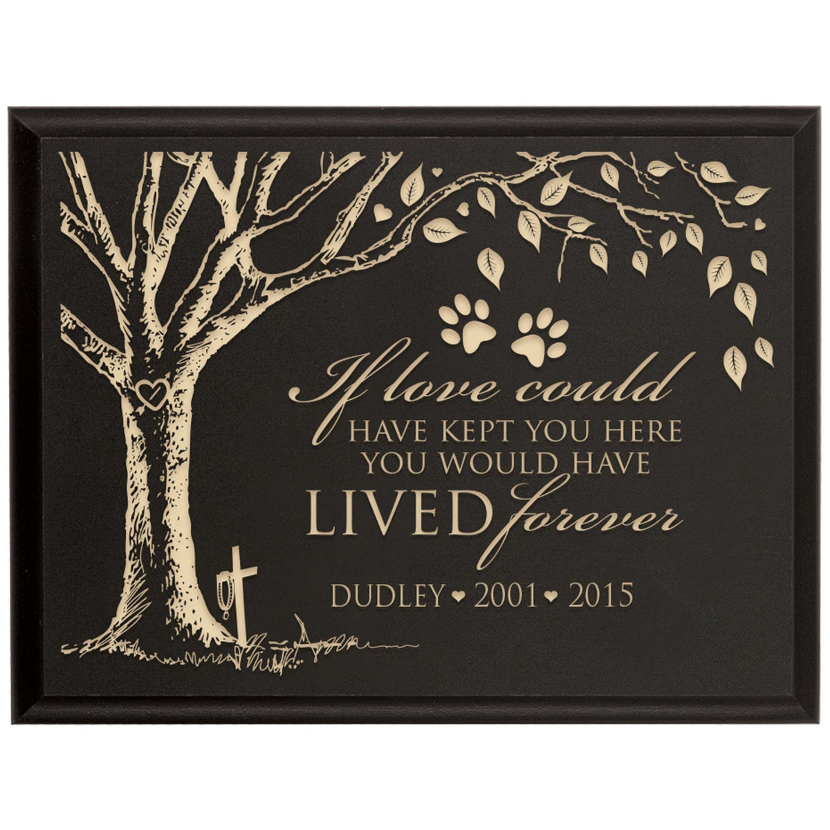 Pet Memorial Wall Plaque Décor - If Love Could Have Saved You - LifeSong Milestones