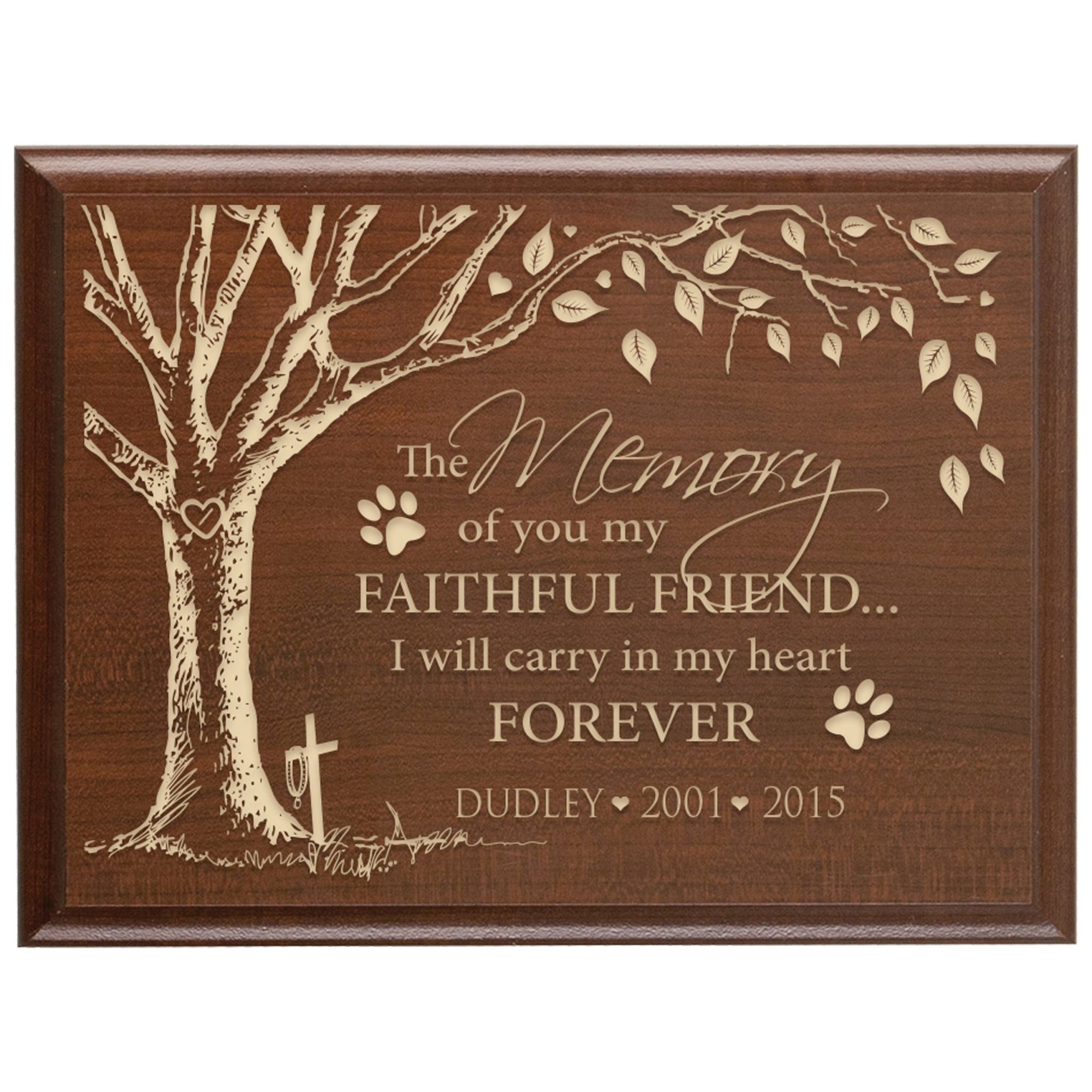 Pet Memorial Wall Plaque Décor - The Memory Of You - LifeSong Milestones