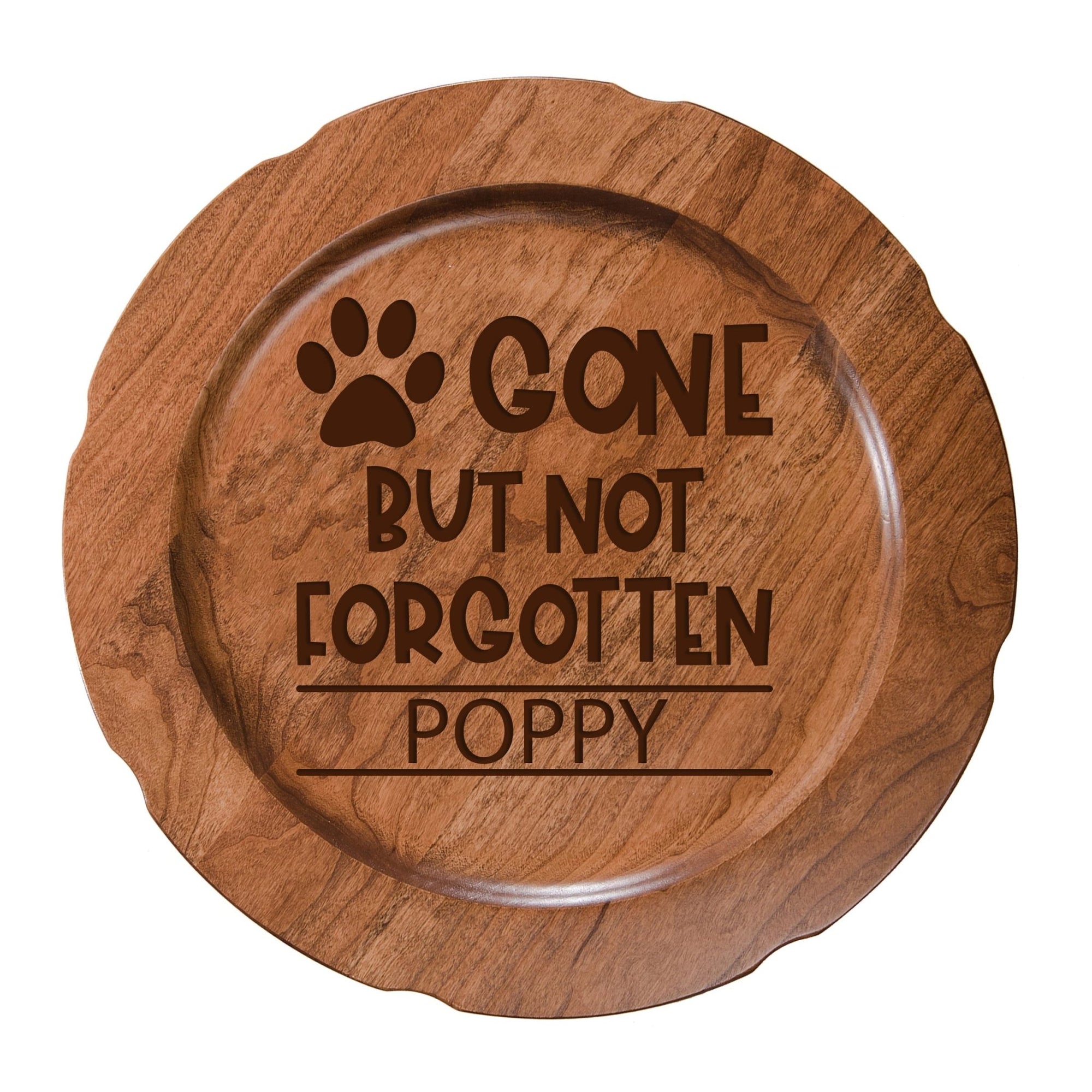 Pet Memorial Wooden Plate Décor - Gone But Not Forgotten - LifeSong Milestones