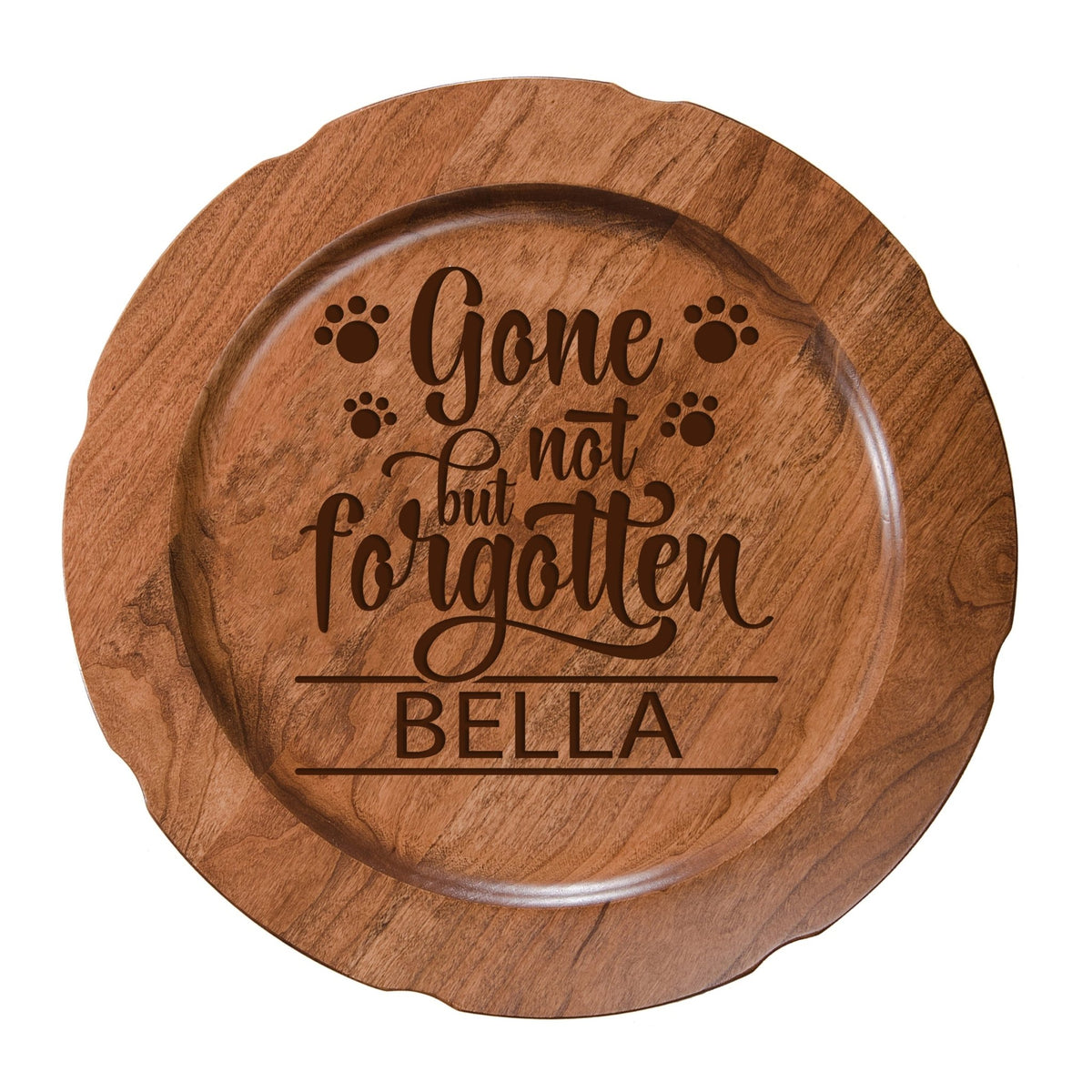 Pet Memorial Wooden Plate Décor - Gone But Not Forgotten - LifeSong Milestones