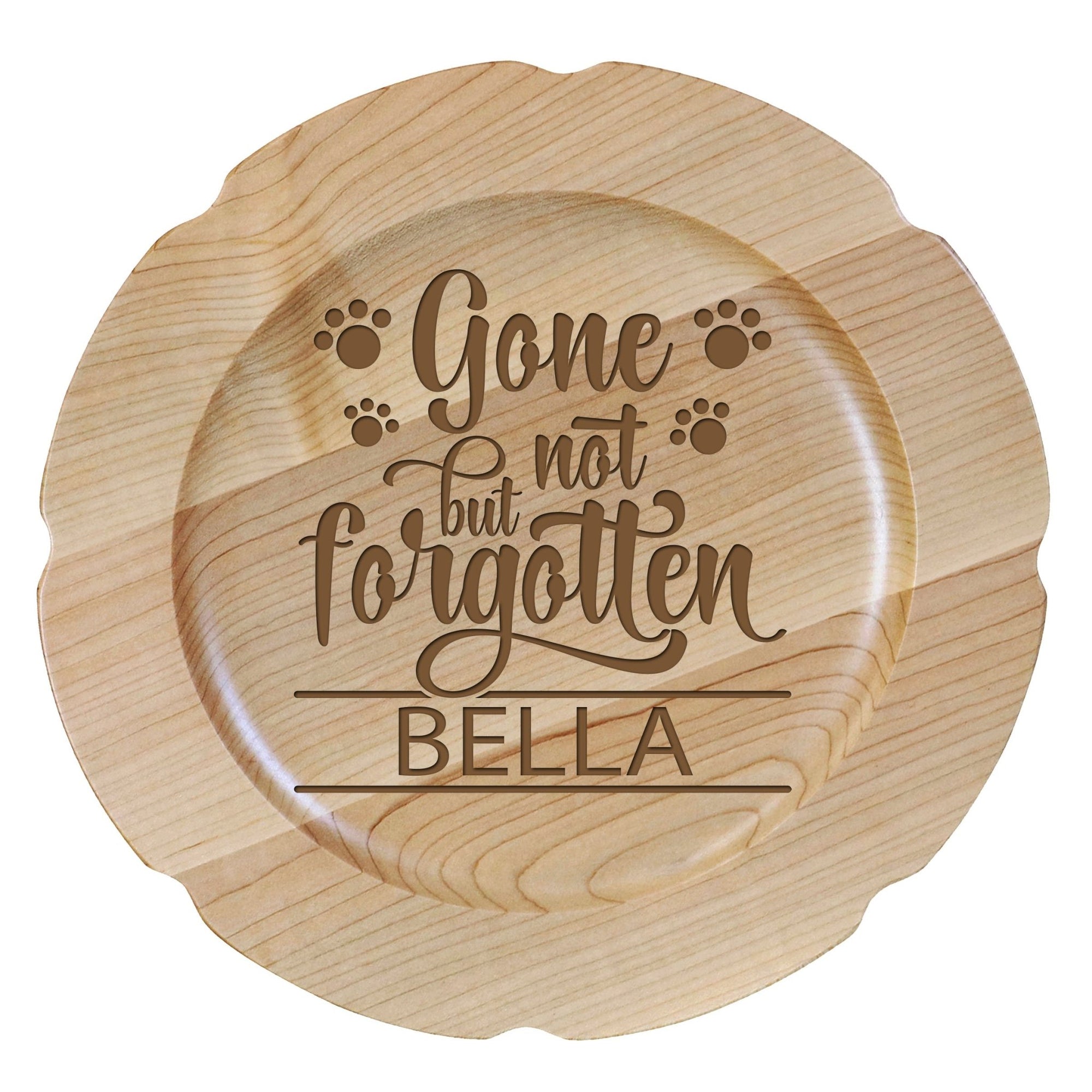 Pet Memorial Wooden Plate Décor - Gone But Not Forgotten - LifeSong Milestones