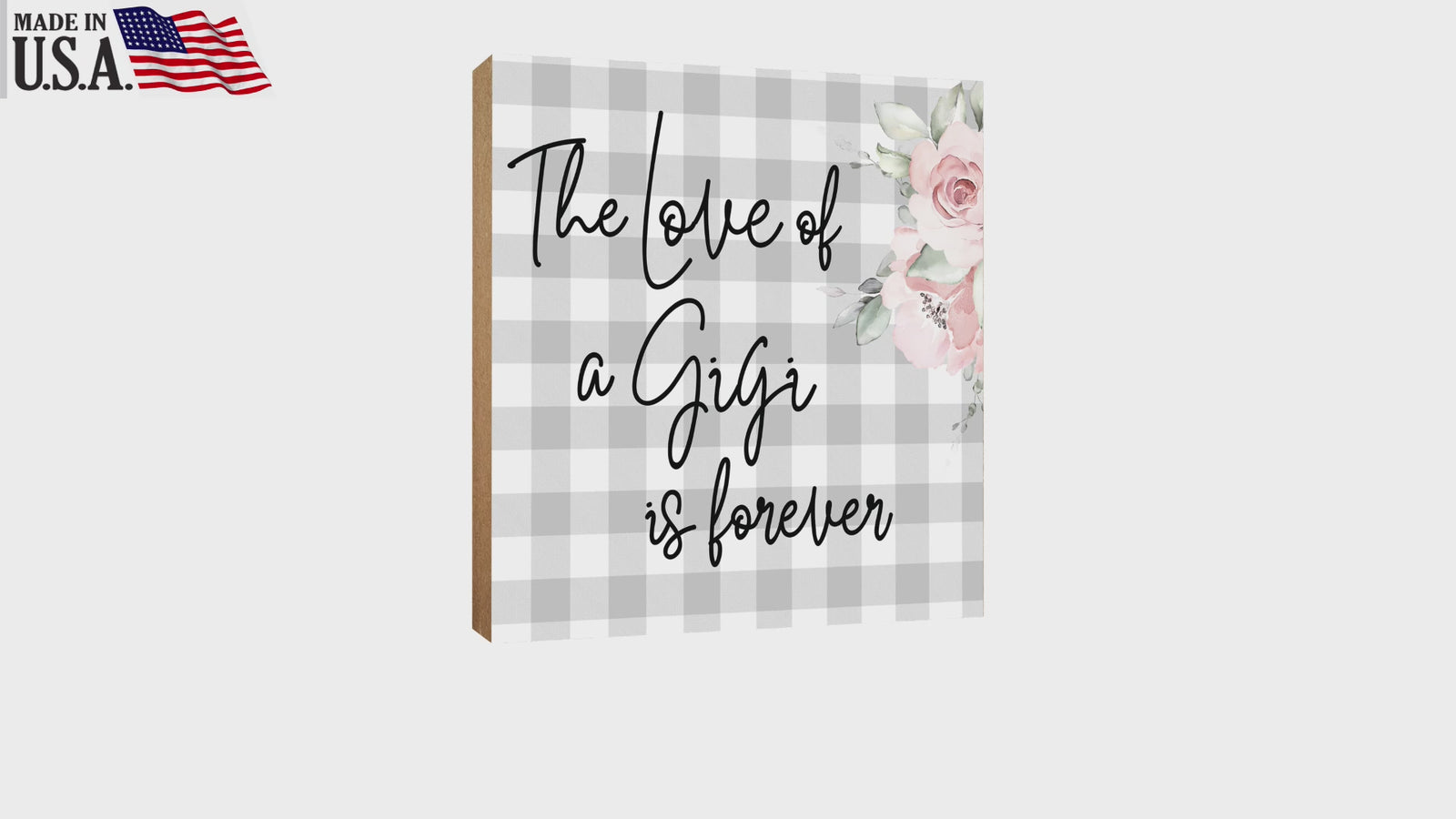 Wooden Unique Shelf Decor and Table Top Signs for Grandmother - The Loved Of A - LifeSong Milestones