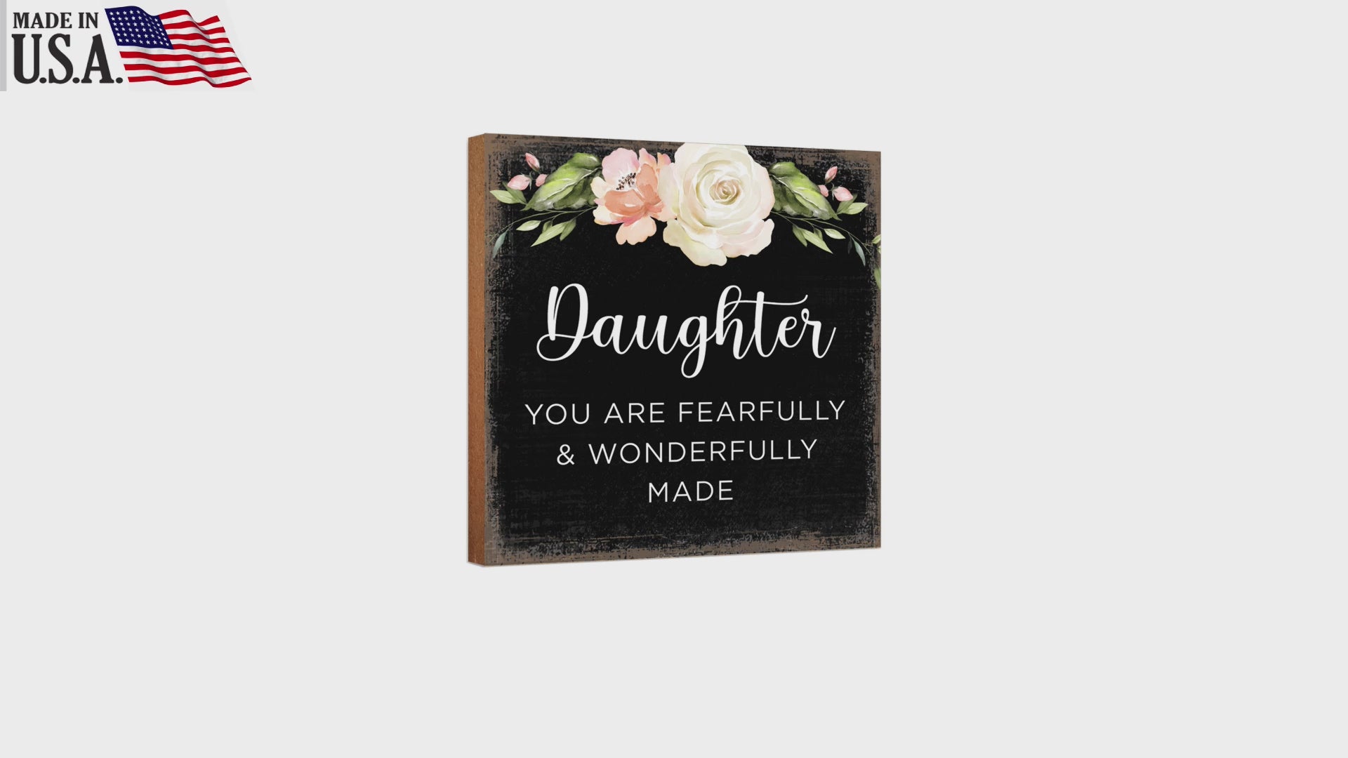 LifeSong Milestones Unique Wooden Shelf Decor and Tabletop Signs - Ideal Mother's Day Gift for Daughter