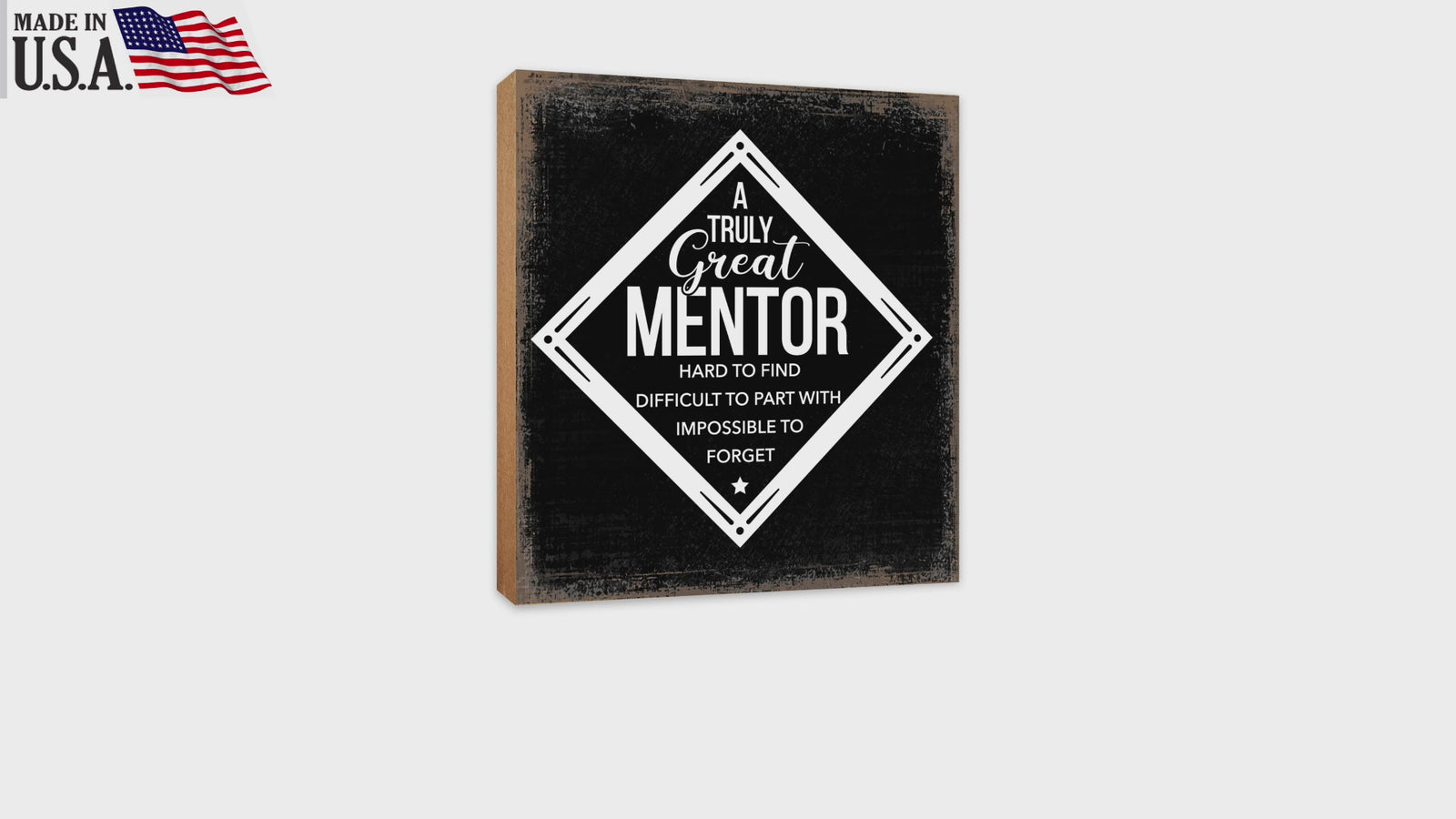 Wooden Shelf Décor and Tabletop Signs for Boss or Mentor - LifeSong Milestones