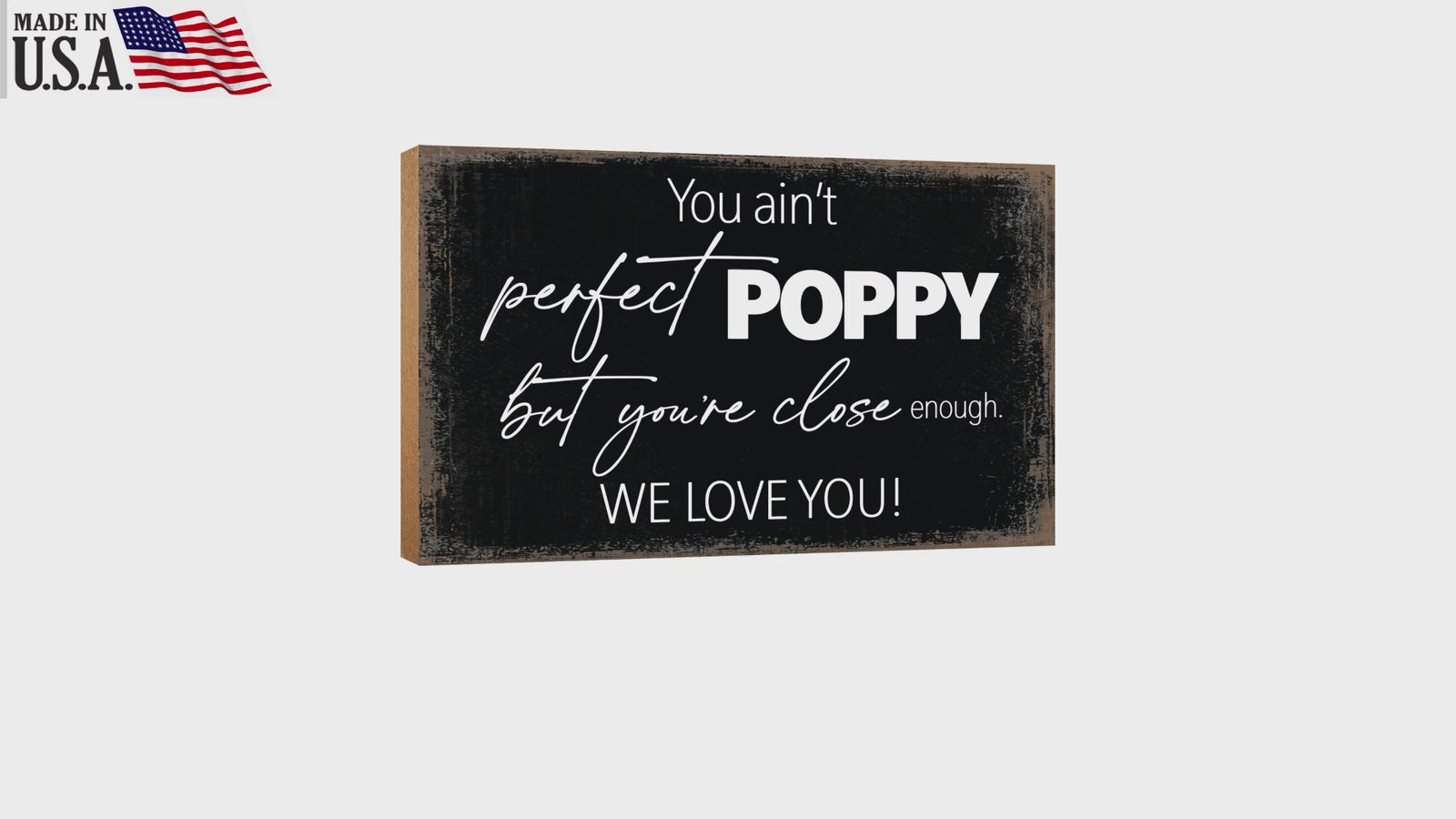 Wooden Table Top and Shelf Home Décor Gift for Grandfather - You Ain't Perfect - LifeSong Milestones