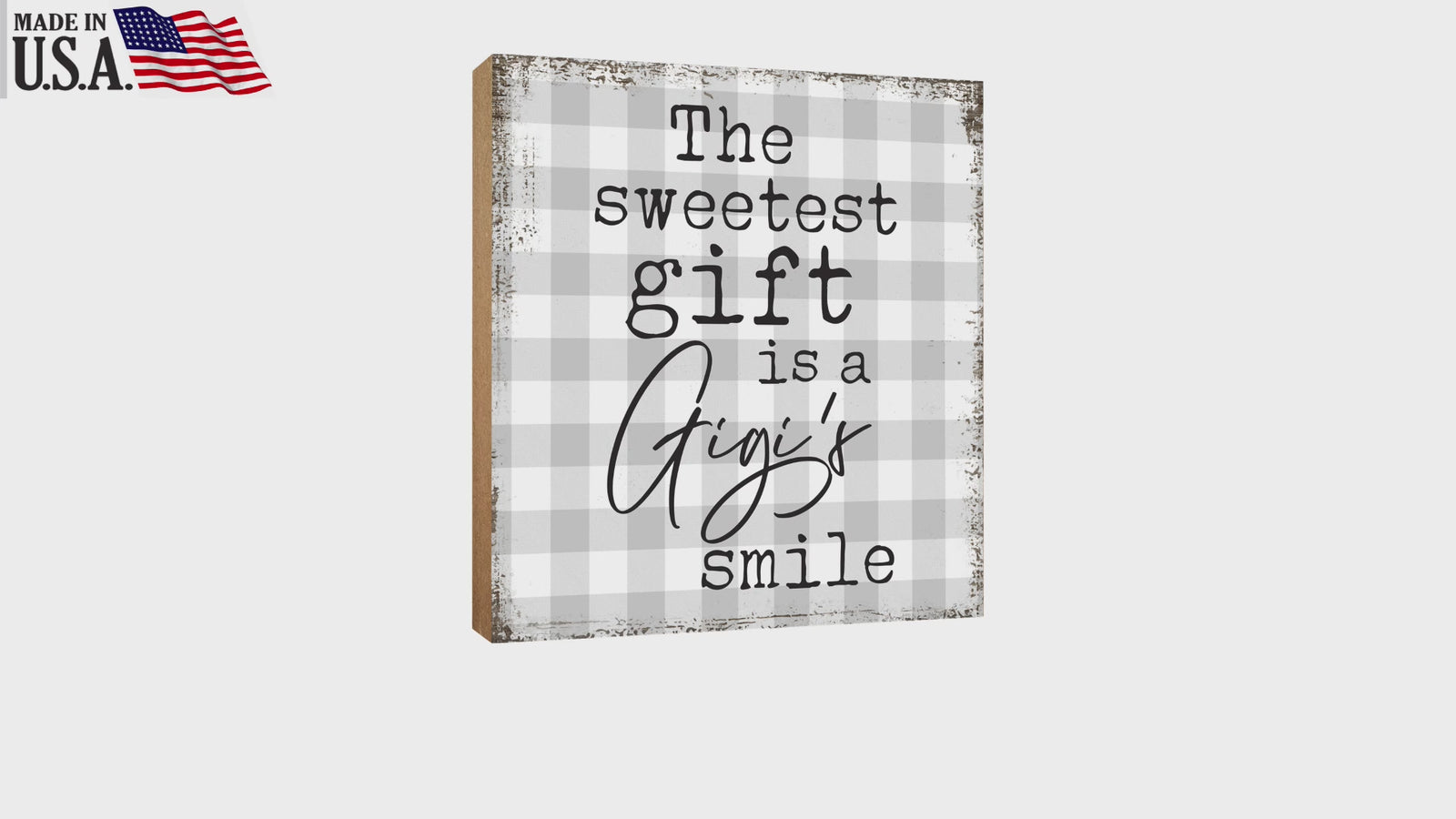 Wooden Unique Shelf Decor and Table Top Signs for Grandmother - The Sweetest Gift - LifeSong Milestones