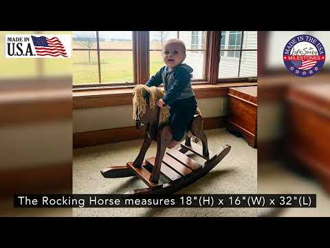 Personalized Wooden Rocking Horse For Boys And Girls - LifeSong Milestones