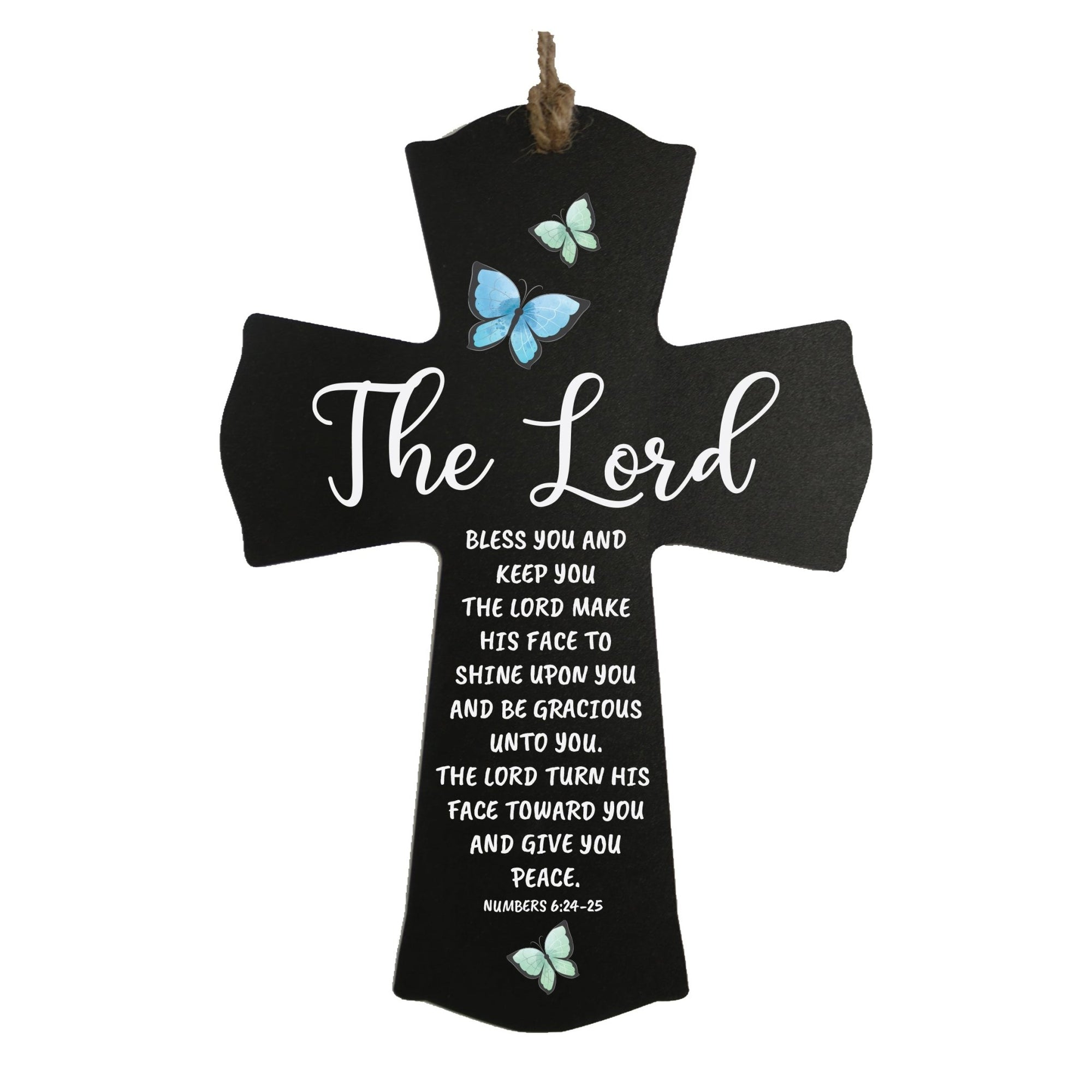 Printed Baptism Inspirational Crosses for Children - The Lord Bless Blue - LifeSong Milestones
