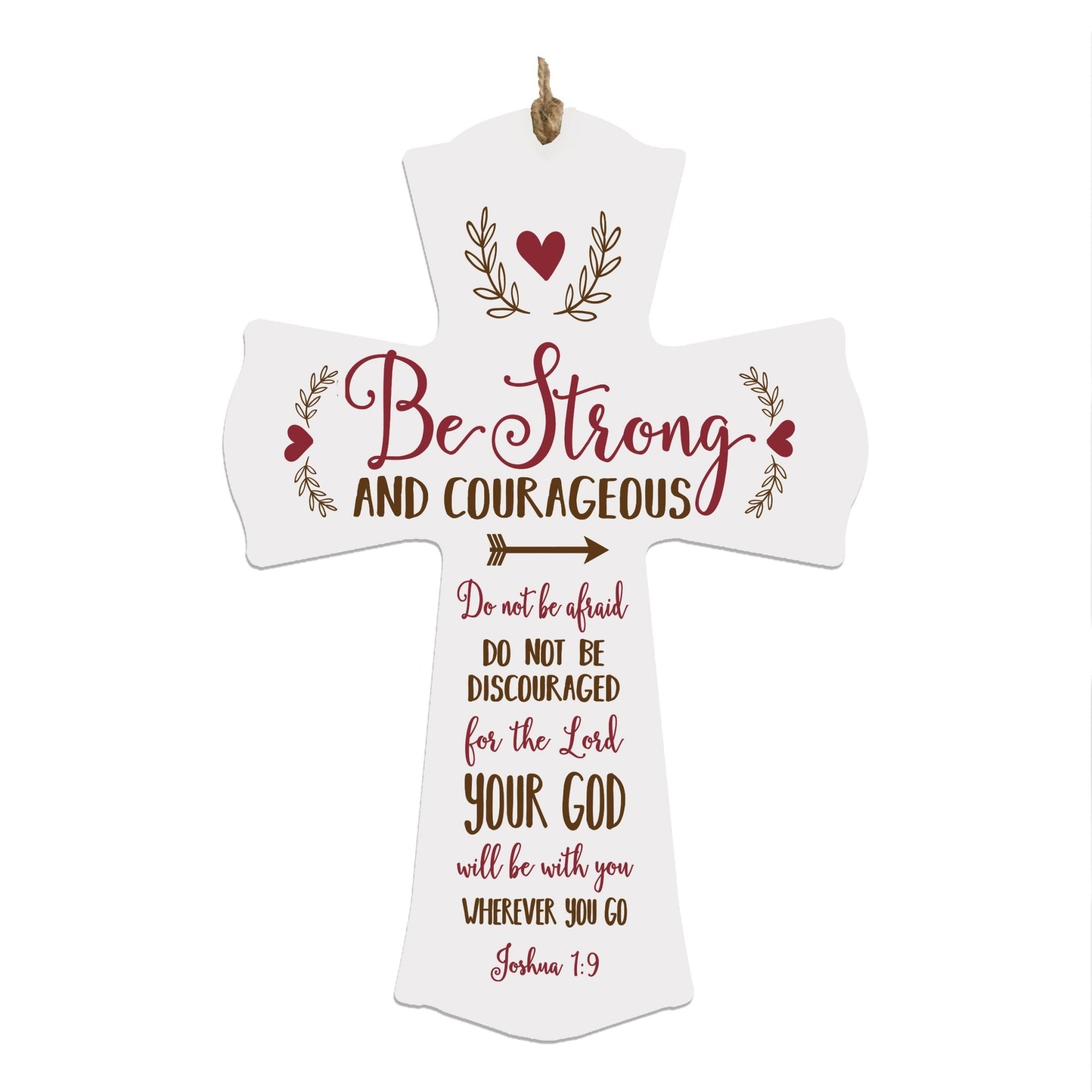 Printed Family Inspirational Crosses 8.5x11 - Be Strong Hearts - LifeSong Milestones